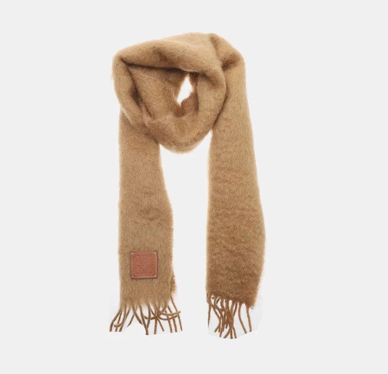 Loewe LOEWE Wool tassel horsehair mixed scarf Size ONE SIZE - 4 Thumbnail