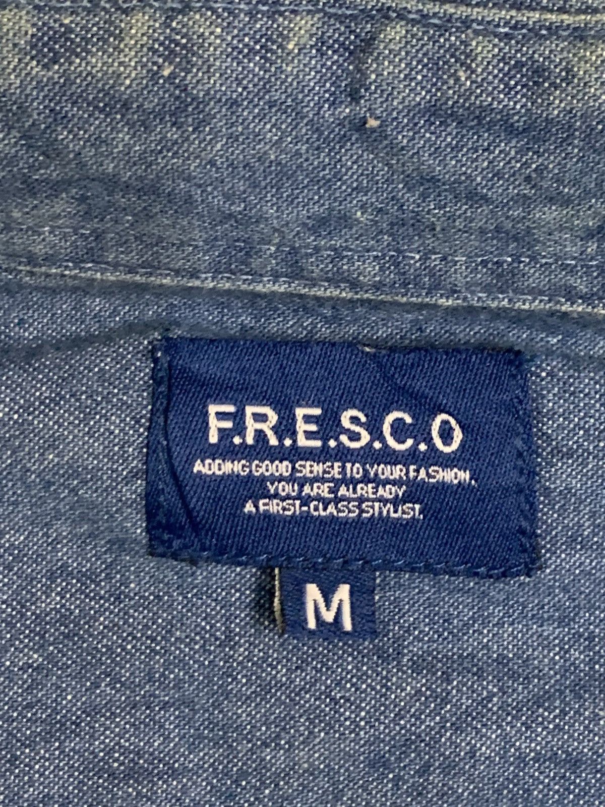 Japanese Brand Rare Design F.R.E.S.C.O Soft Denim Button Up Shirts Size US M / EU 48-50 / 2 - 4 Thumbnail