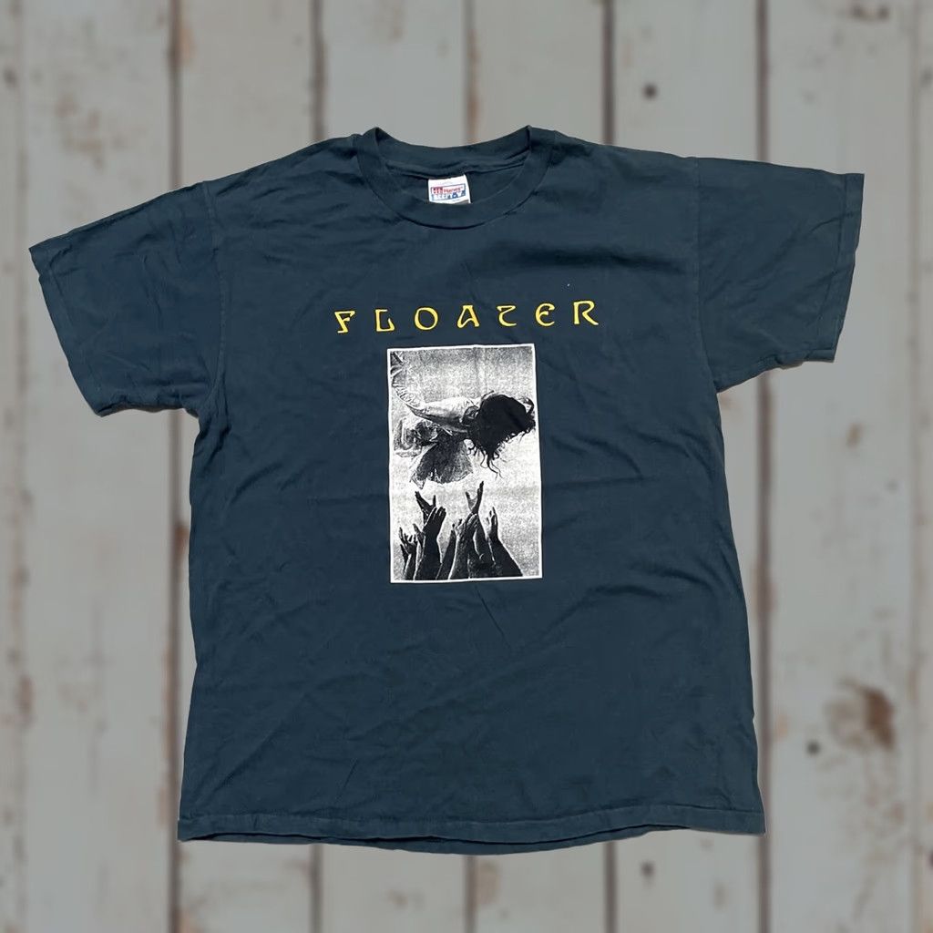 Hanes VINTAGE 1990s Floater Cinema Rock Alternative Band Promo T-Shirt Hanes Unisex Adults L USA PDX 90s Rock Band Mens Womens Girls Boys Size US L / EU 52-54 / 3 - 1 Thumbnail