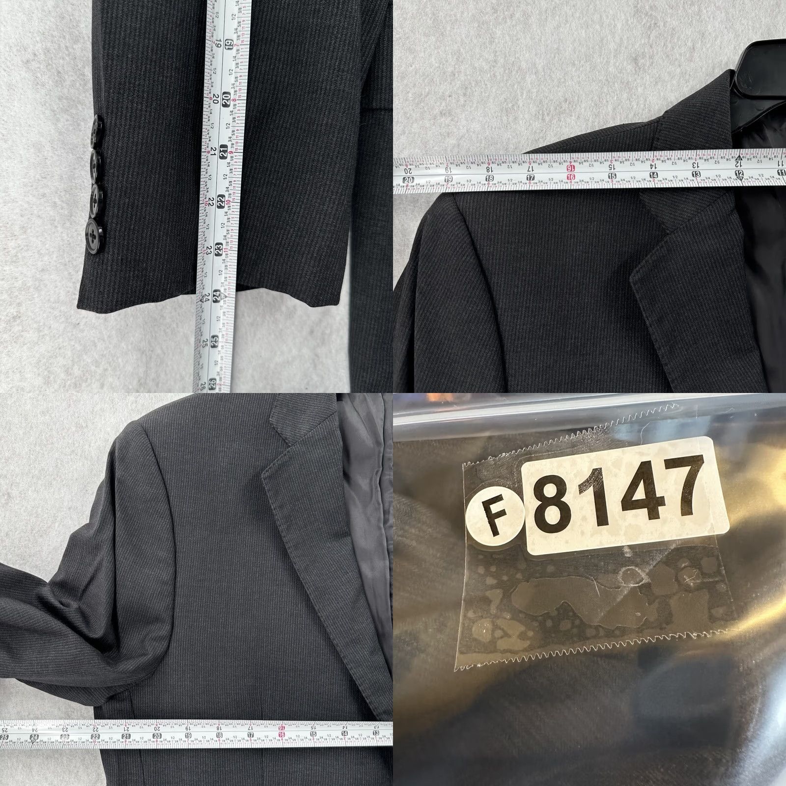 Ermenegildo Zegna Ermenegildo Zegna Blazer Jacket Wool Gray Solid Sport Coat 42R Mens Size 42R - 8 Thumbnail