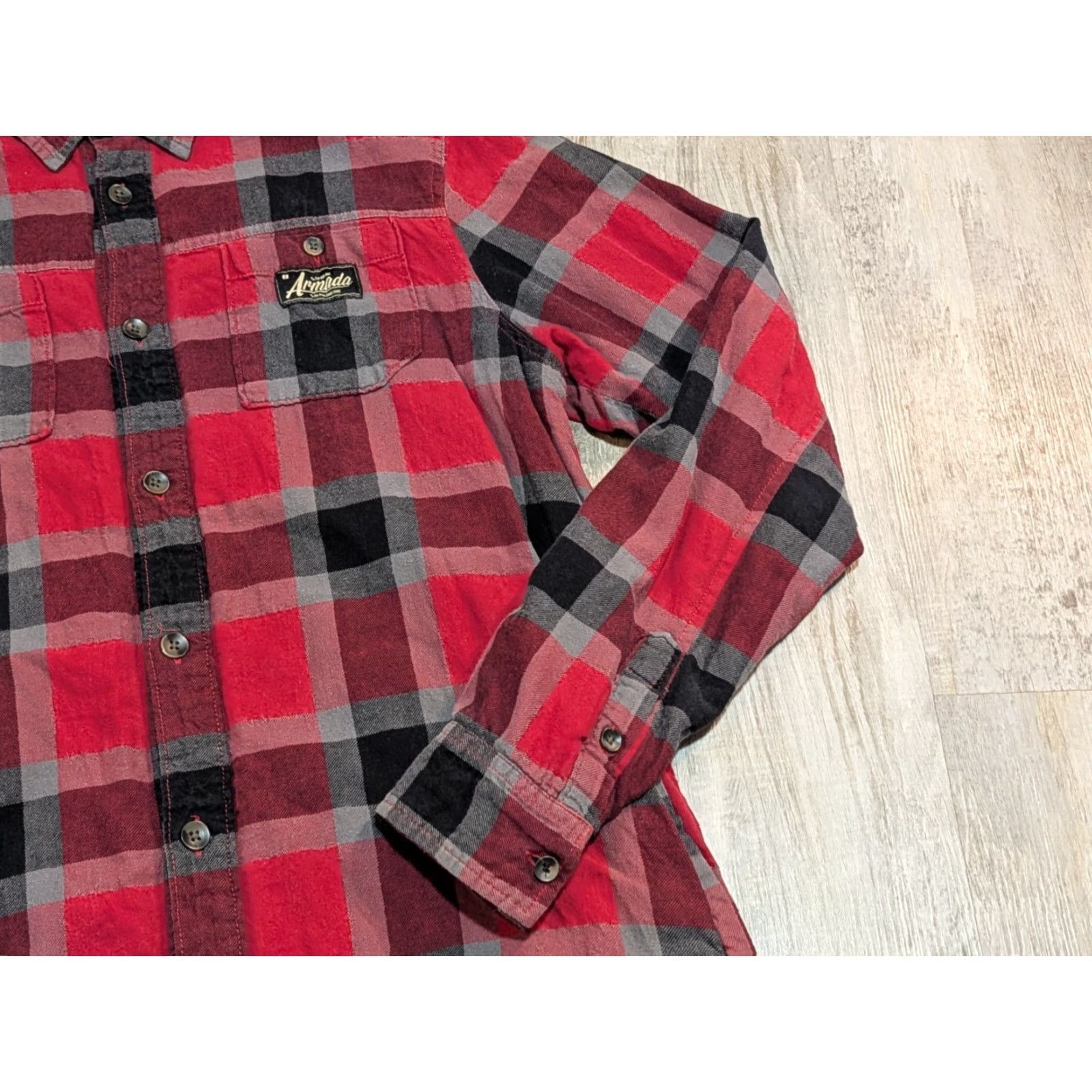 Vintage VINTAGE Armada Men's Buffalo Plaid Tech Flannel Button Up L/S Lined Shirt Size L Size US L / EU 52-54 / 3 - 4 Thumbnail
