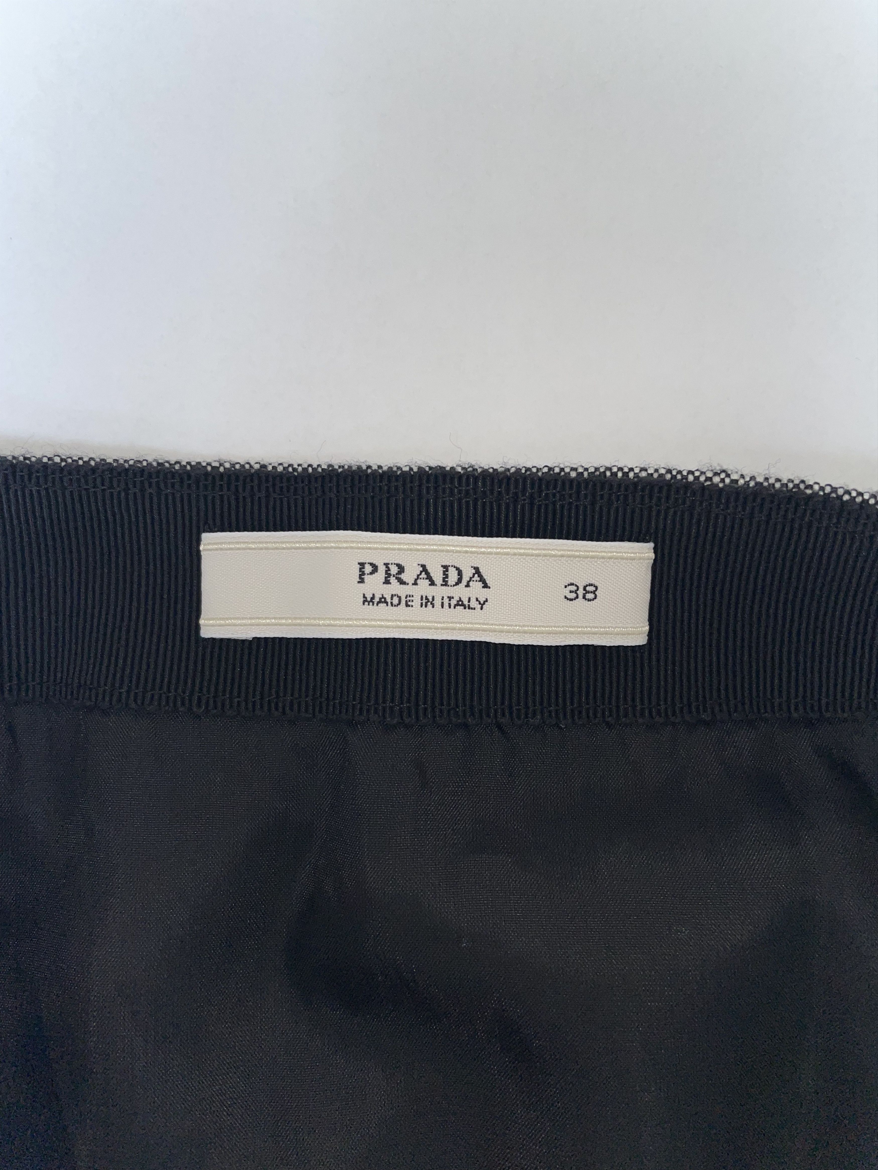 Prada Wrap Skirt Grey Tweed | Size IT 38 ~ Small Size 26" / US 2 / IT 38 - 5 Thumbnail