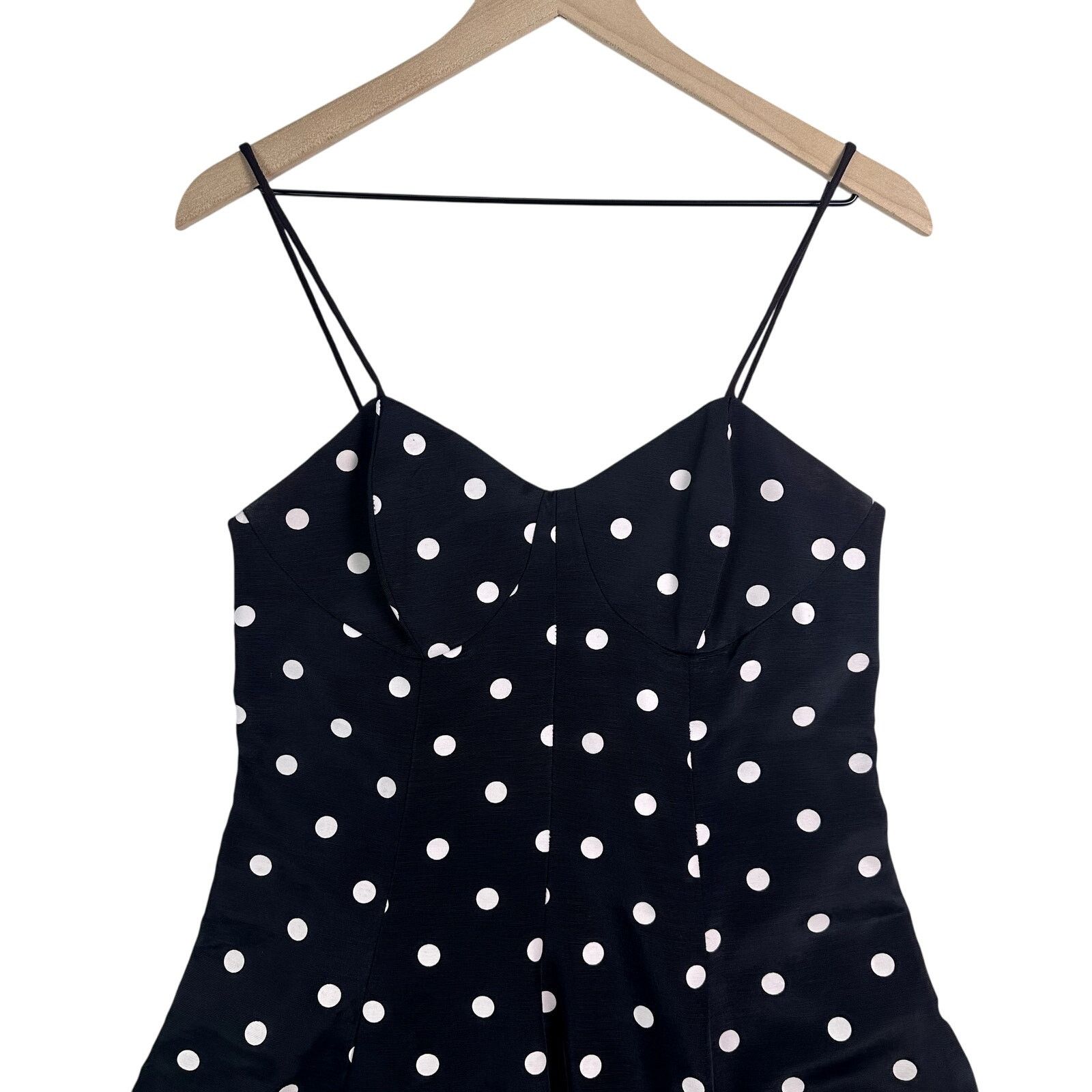 Other VINTAGE 70s ILGWU Union Made Acetate Polka Dot Party Dress Size L / US 10 / IT 46 - 8 Thumbnail