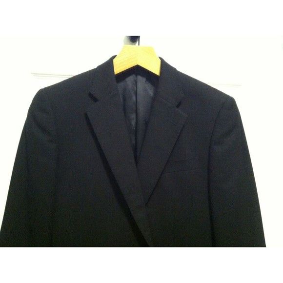 Jaeger JAEGER MEN'S BLACK 100%WOOL SPORT COAT JACKET BLAZER 40R Size 40R - 4 Thumbnail