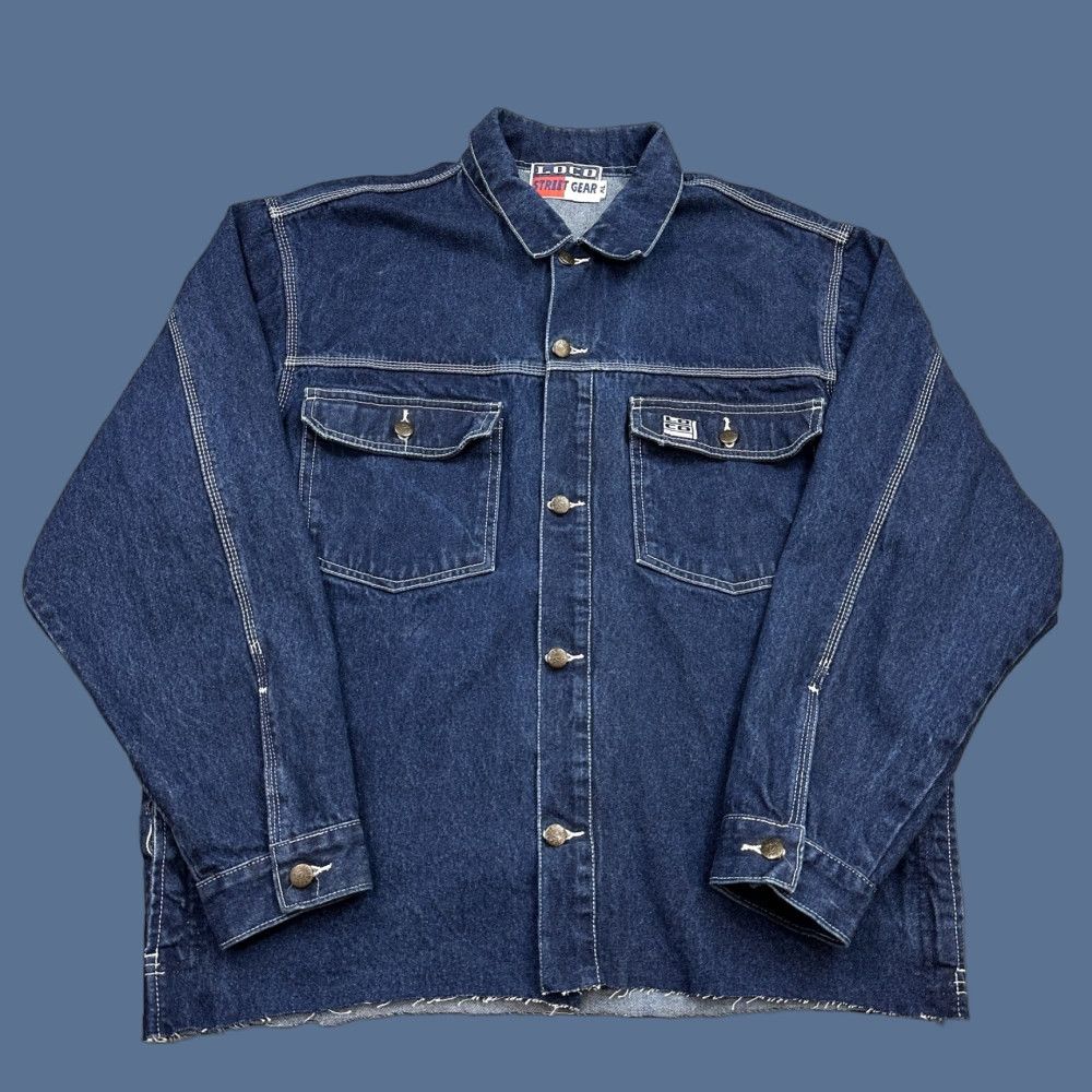 Denime Vintage Loco Street Gear Jacket Mens XL Dark Denim Hip Hop Street Wear 90s Y2K Size US XL / EU 56 / 4 - 1 Thumbnail