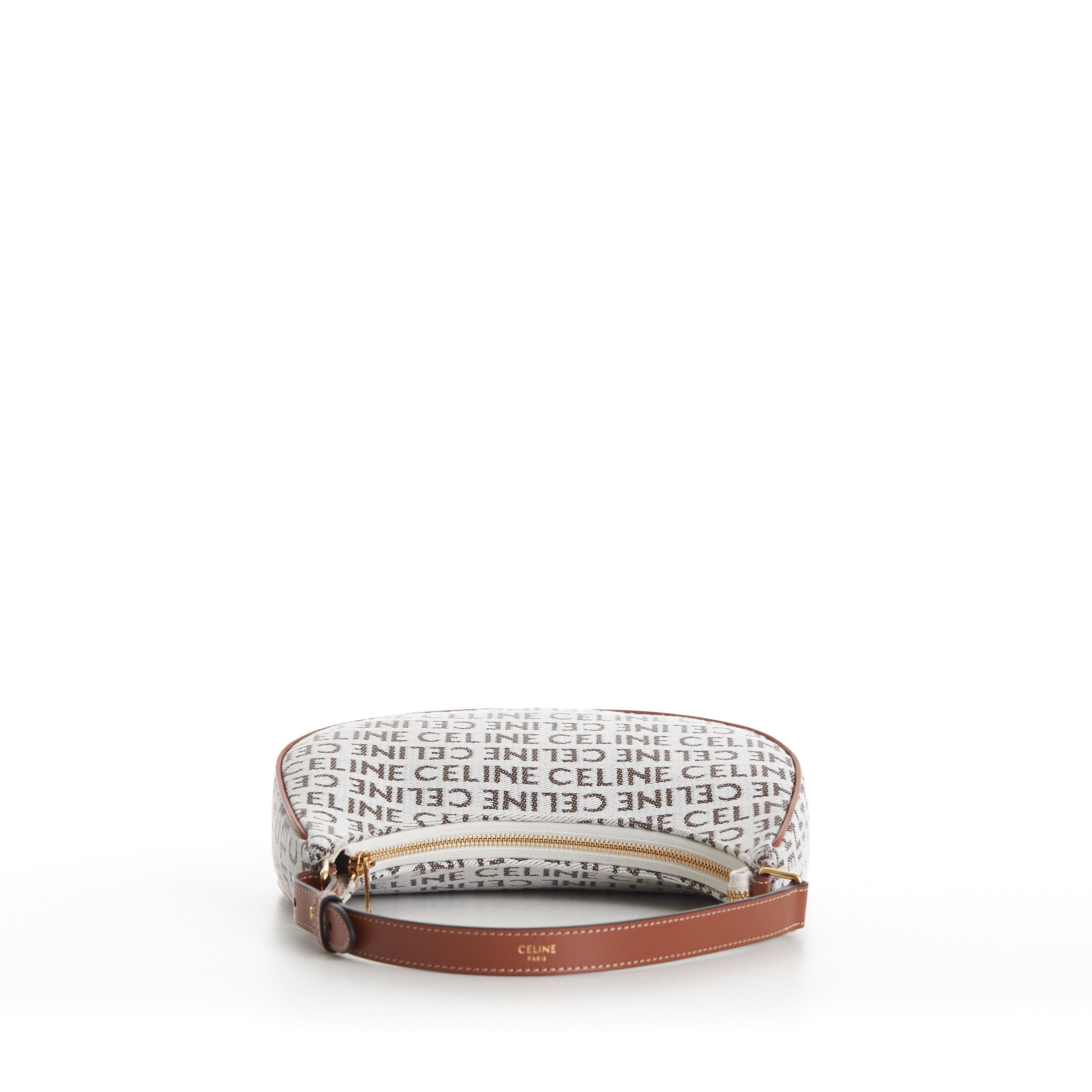 Celine Natural/Tan Brown Ava Bag - Textile, Celine All-Over Size ONE SIZE - 9 Thumbnail