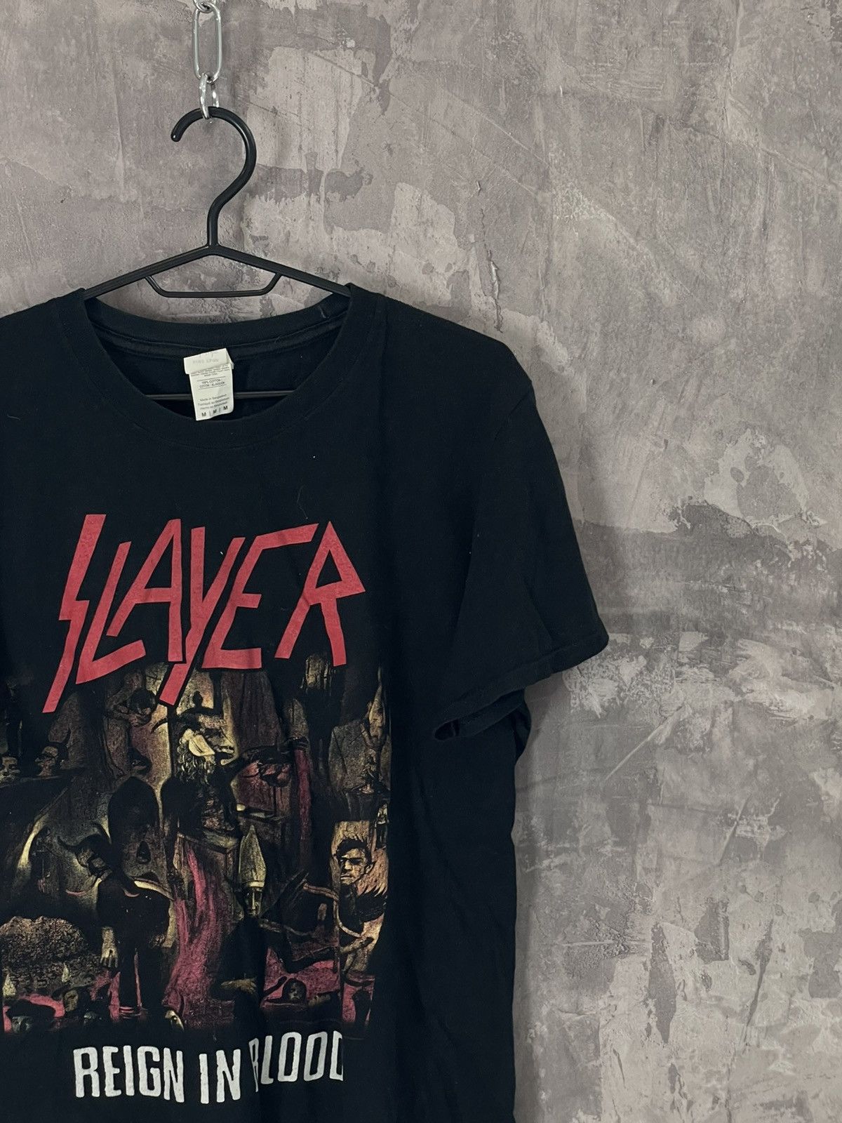 Band Tees × Slayer Slayer T-Shirt SKULL Heavy Metal Rock Band Tee Size US M / EU 48-50 / 2 - 4 Thumbnail