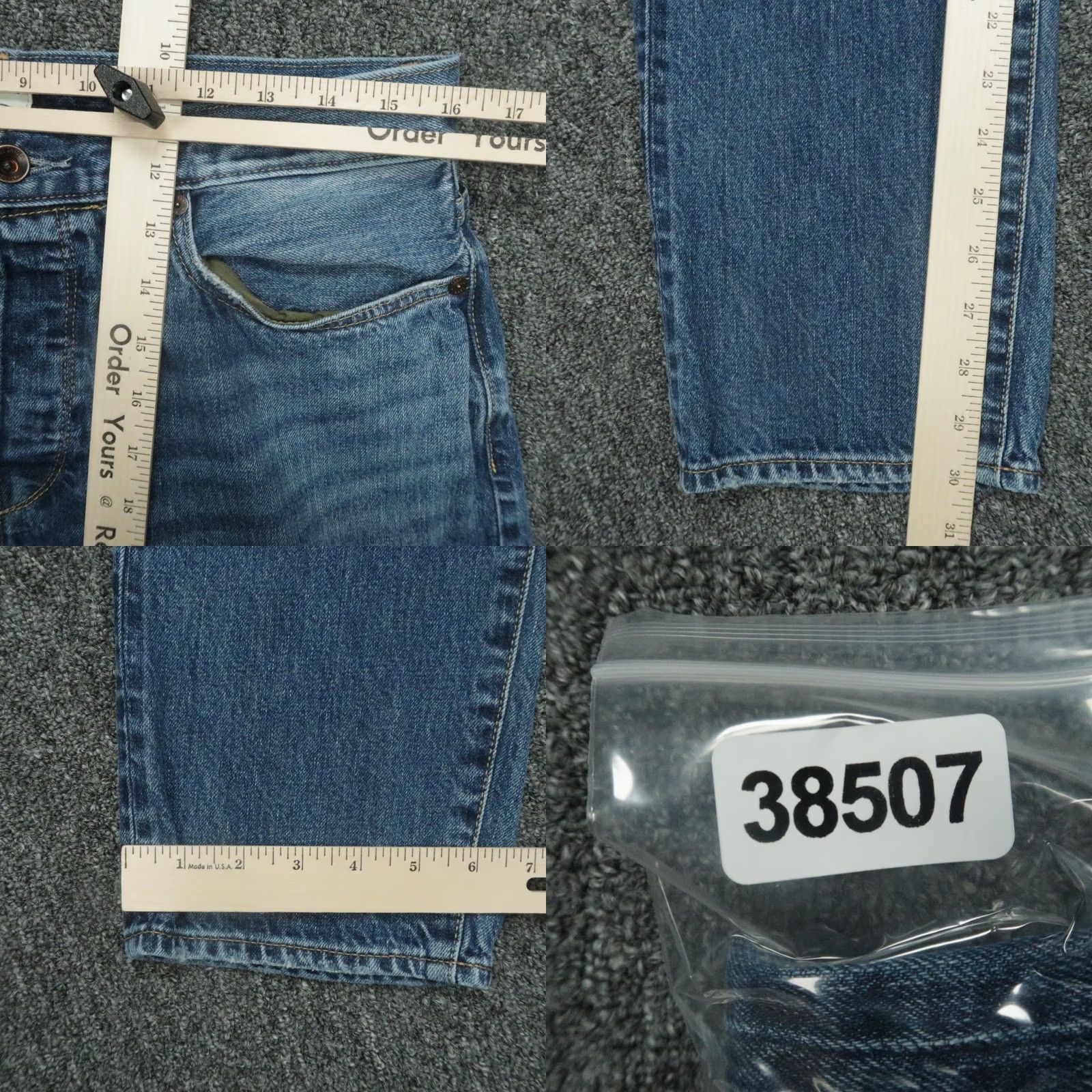 Todd Snyder Todd Snyder Jeans Mens 32x30 Blue 5-Pocket Selvedge Distressed Straight Denim Shirt? Size US 32 / EU 48 - 8 Thumbnail