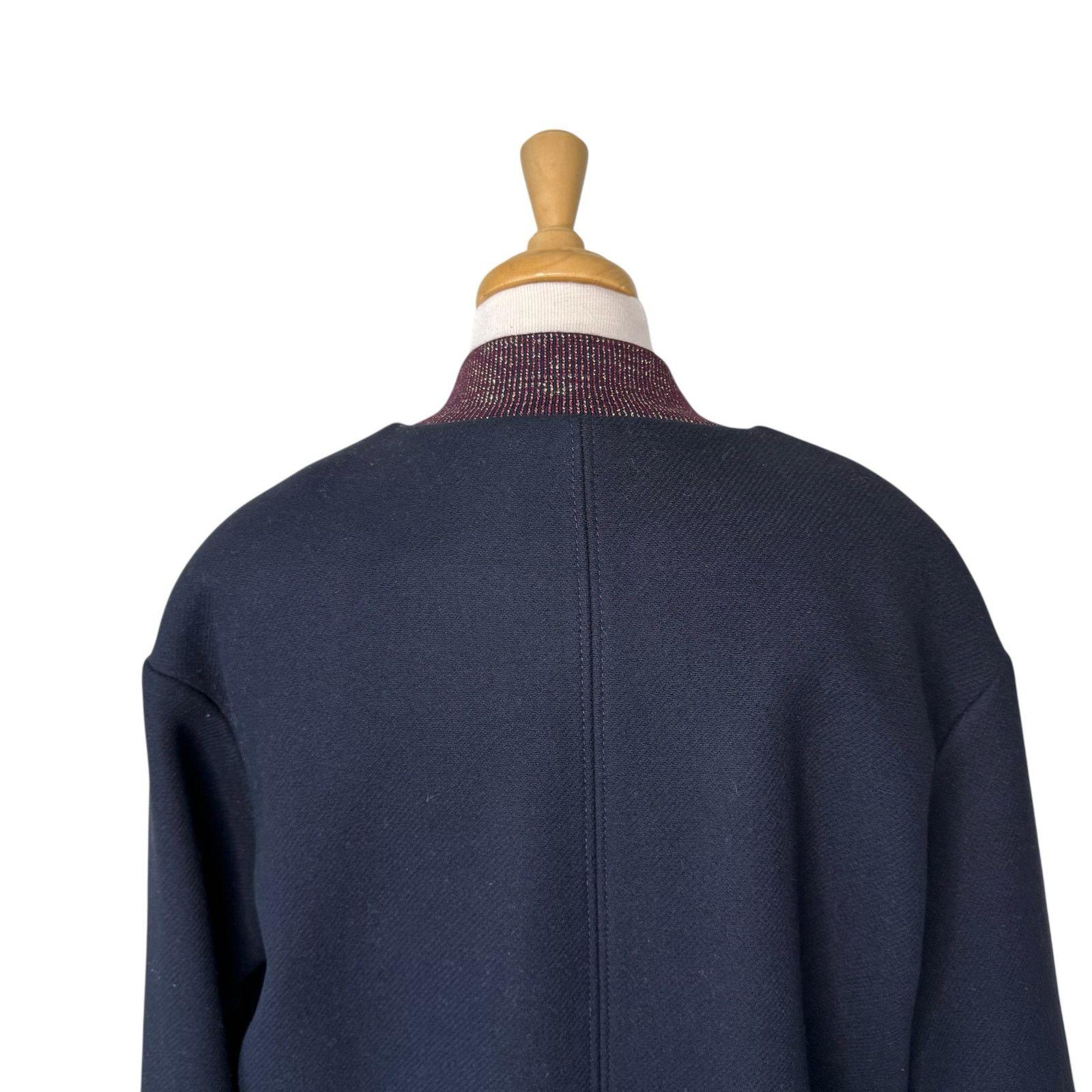 Other Des Petits Hauts MAURICETTE Stadium Coat Wool Marine Navy Size S / US 4 / IT 40 - 7 Thumbnail