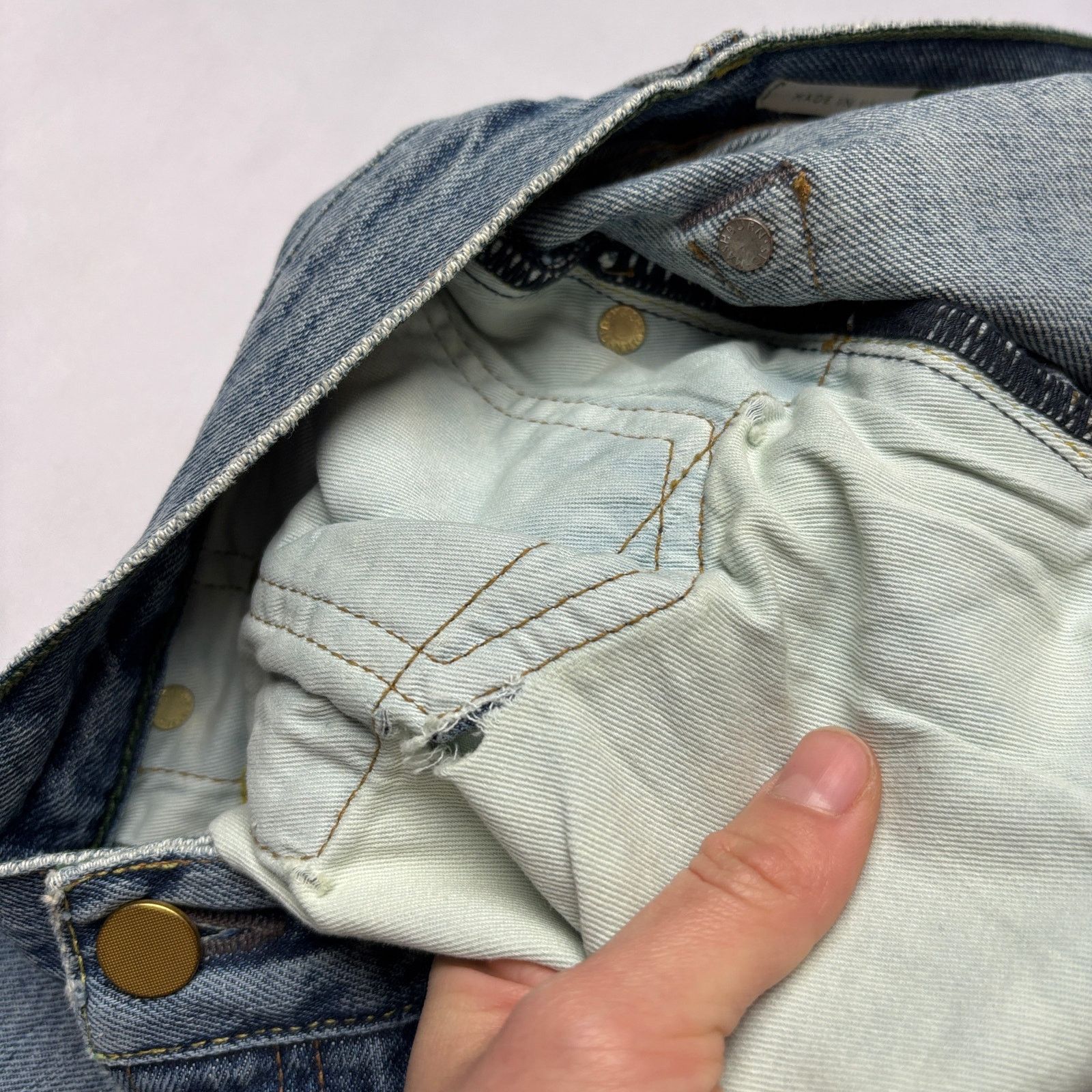 Sid Mashburn $175 Sid Mashburn Slim Straight Jeans 32x30 Made in USA Size US 32 / EU 48 - 10 Thumbnail