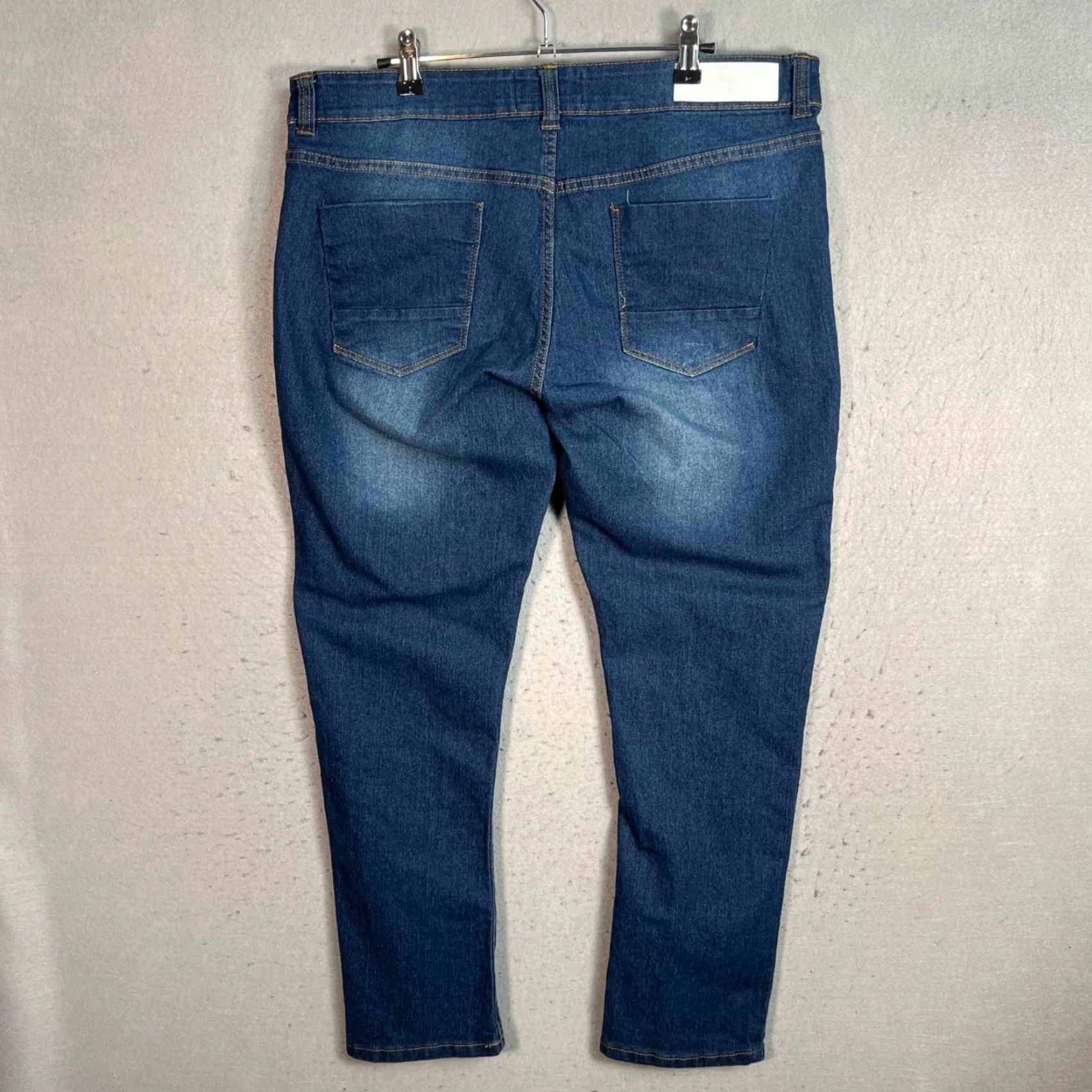 Vintage Indigo Homme Mens Jeans 36 x 30 Slim Denim Stretch Cotton 5-Pocket Straight Blue Regular Size 36 Inseam 28 Vintage: No Size US 36 / EU 52 - 2 Thumbnail