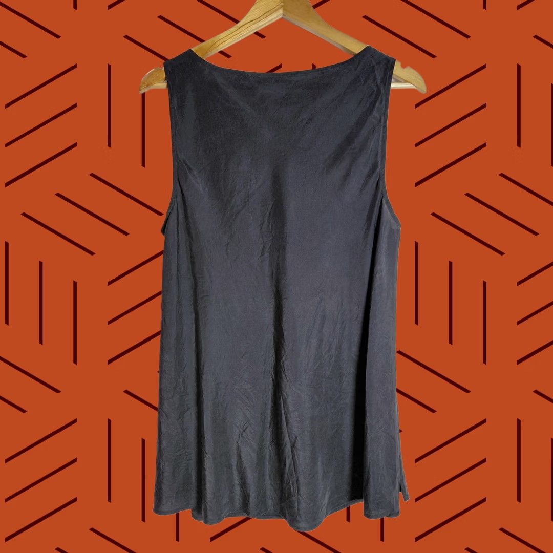 Soft Surroundings Soft Surroundings Top Womens L Gray Sleeveless Solid Rayon Blend Women Size Size L / US 10 / IT 46 - 1 Thumbnail