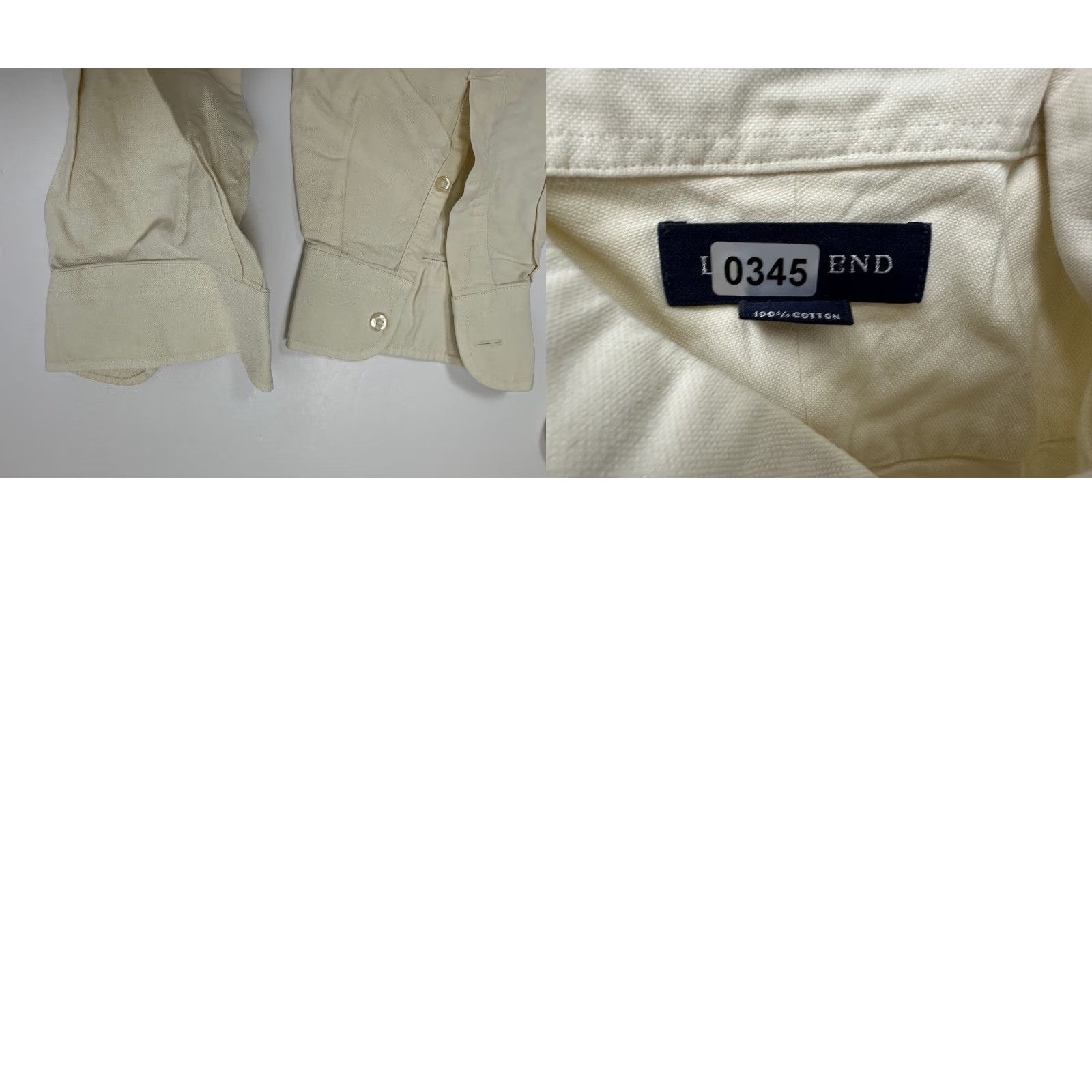 Lands' End VINTAGE Lands' End Oxford Shirt Men XL Tall Supima Hyde Park Ivory Midweight Cotton 17 36 Dress Shirt Long Sleeve Button-Down Collar Mens Size US XL / EU 56 / 4 - 10 Thumbnail