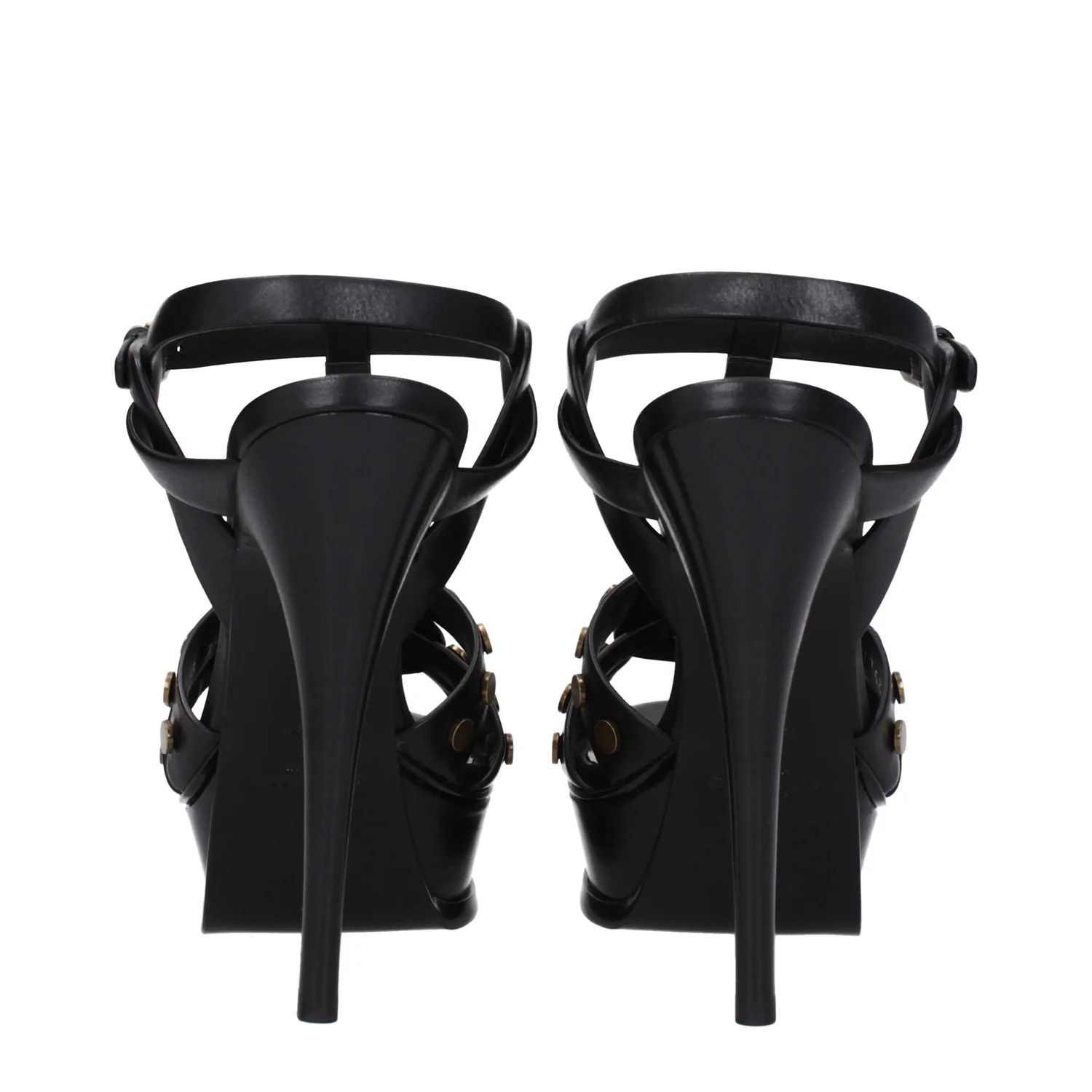 Saint Laurent Paris ob1o1e1224 Leather Sandals in Black Size US 6.5 / IT 36.5 - 5 Thumbnail