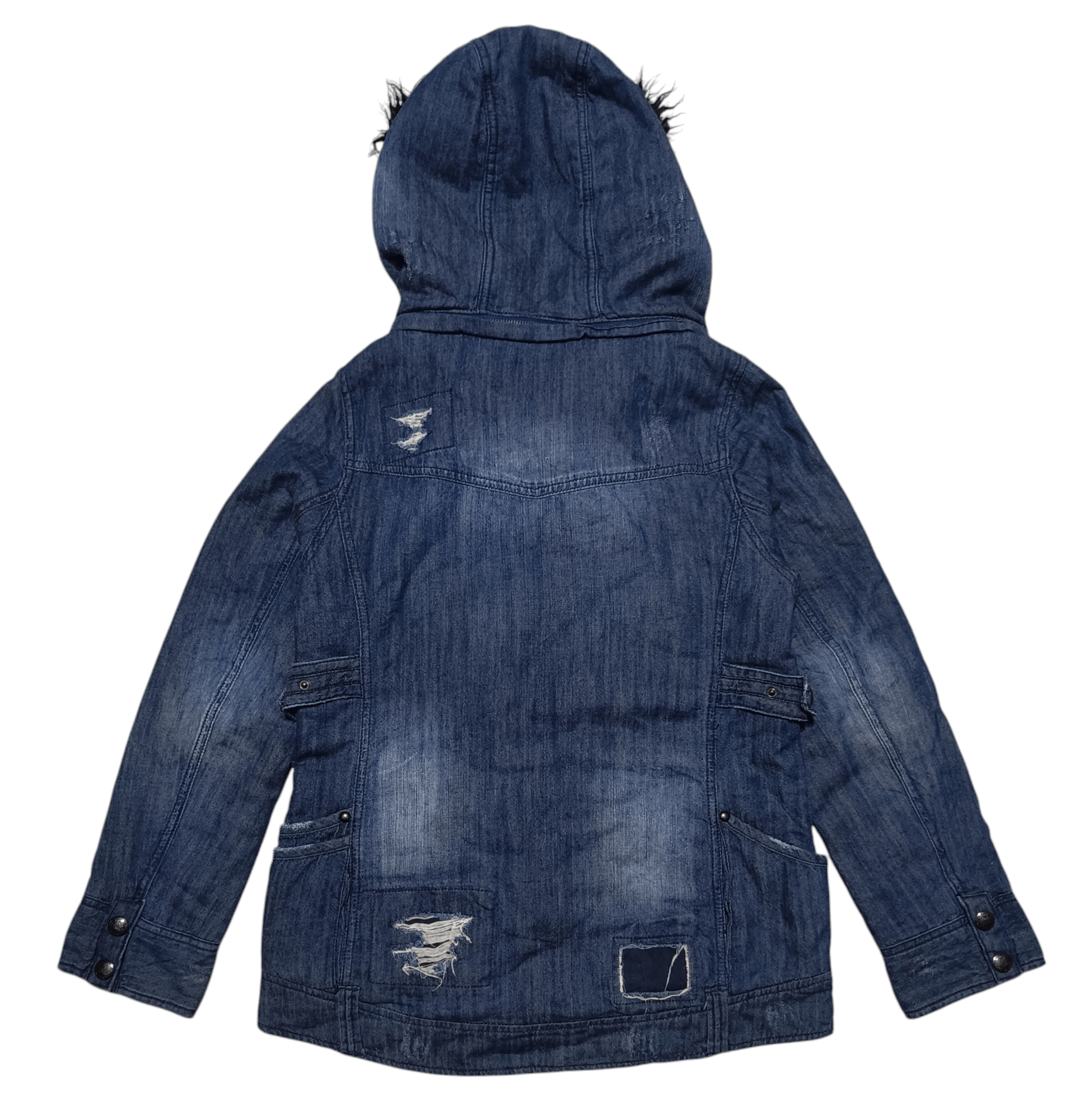 Japanese Brand BACKS Classic Punk Steampunk Japanese Bandage Denim Jacket Size US M / EU 48-50 / 2 - 8 Thumbnail