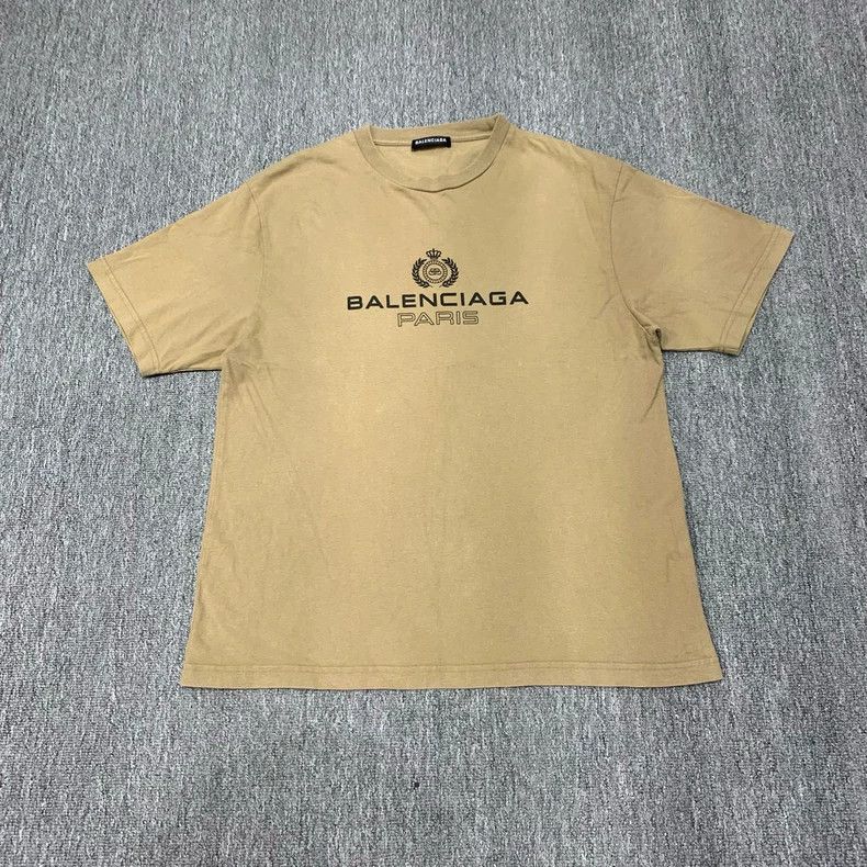 Balenciaga Balenciaga Khaki wheat crown short-sleeve Size US S / EU 44-46 / 1 - 1 Thumbnail