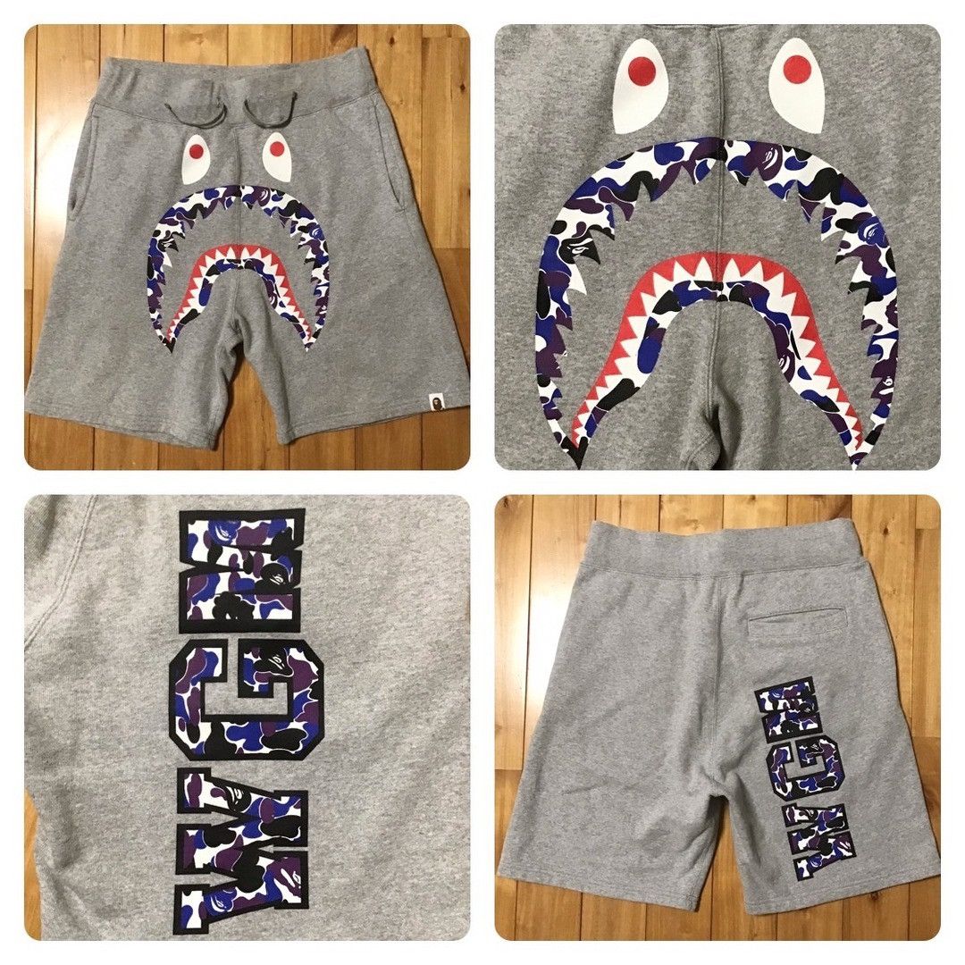 Bape 🔥Hong Kong limited🔥 BAPE CAMO Shark Sweat Shorts APE ★size M Size US 32 / EU 48 - 1 Thumbnail