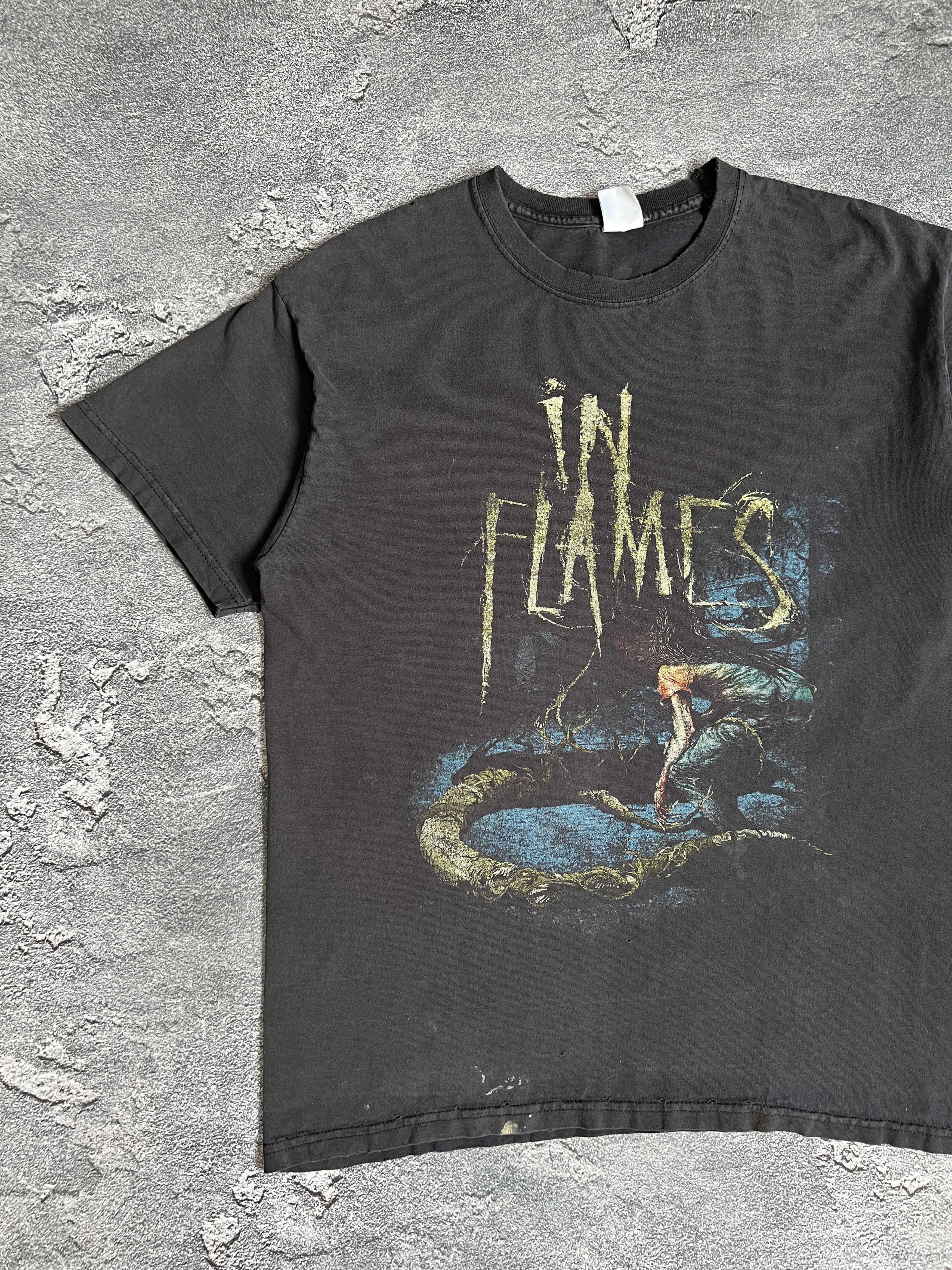 Band Tees In Flames tshirt europe tour 2008 big logo Size US L / EU 52-54 / 3 - 4 Thumbnail