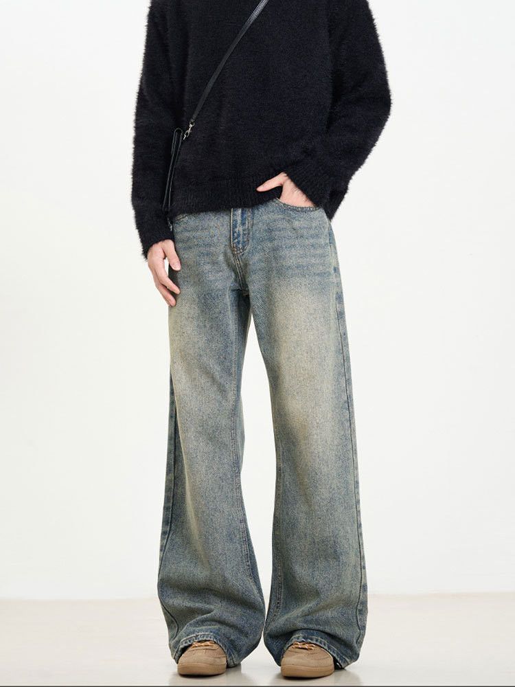 Japanese Brand × Jean Men's vintage washed distressed flared jeans Size US 32 / EU 48 - 1 Thumbnail