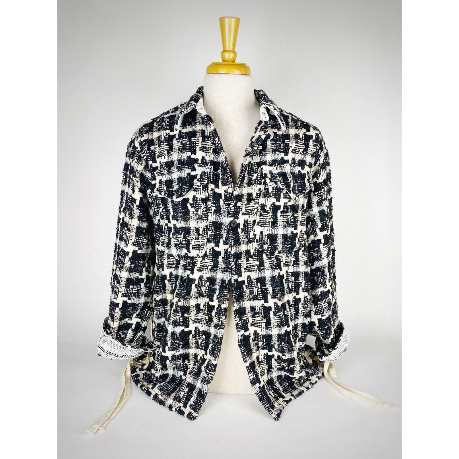 MNML NWT MNML Heavyweight Loose Knit Button Up Flannel Shirt Sz S Size US S / EU 44-46 / 1 - 1 Thumbnail