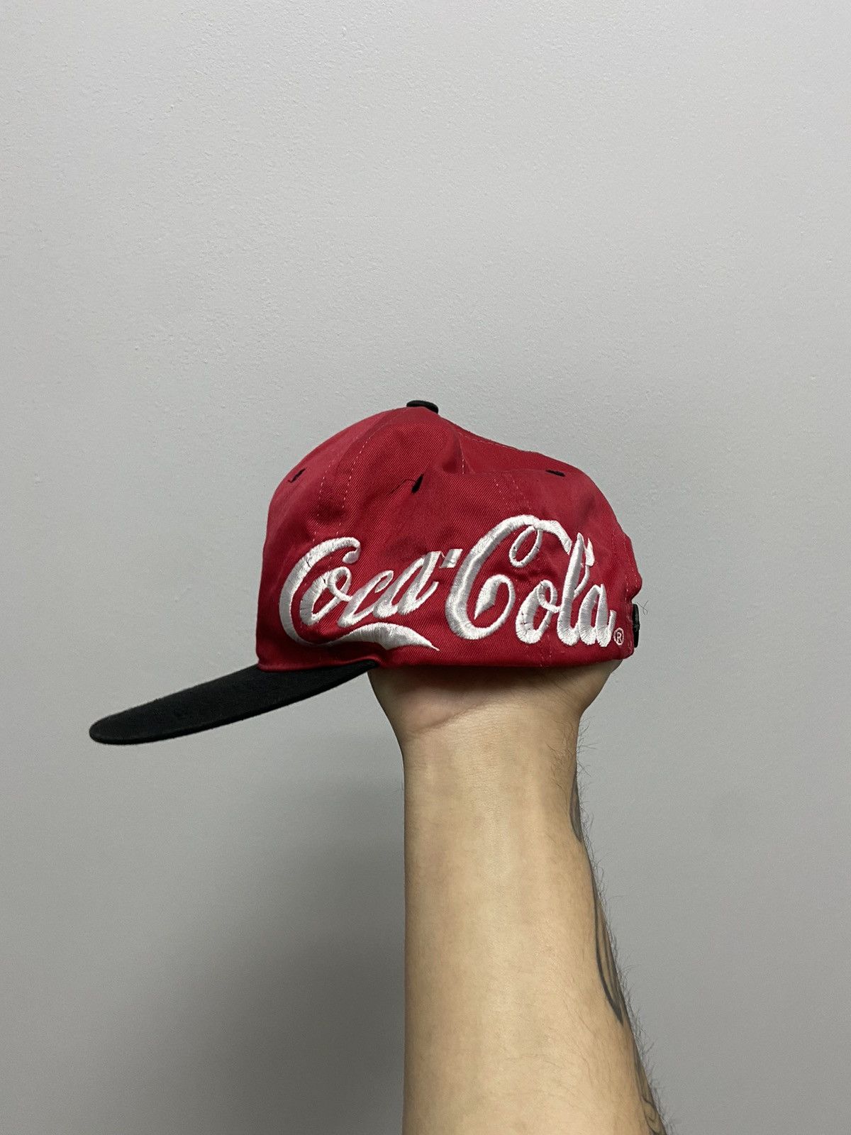 Coca Cola × Vintage Coca Cola vintage Cap Snapback Spell Out Big Logo Size ONE SIZE - 3 Thumbnail