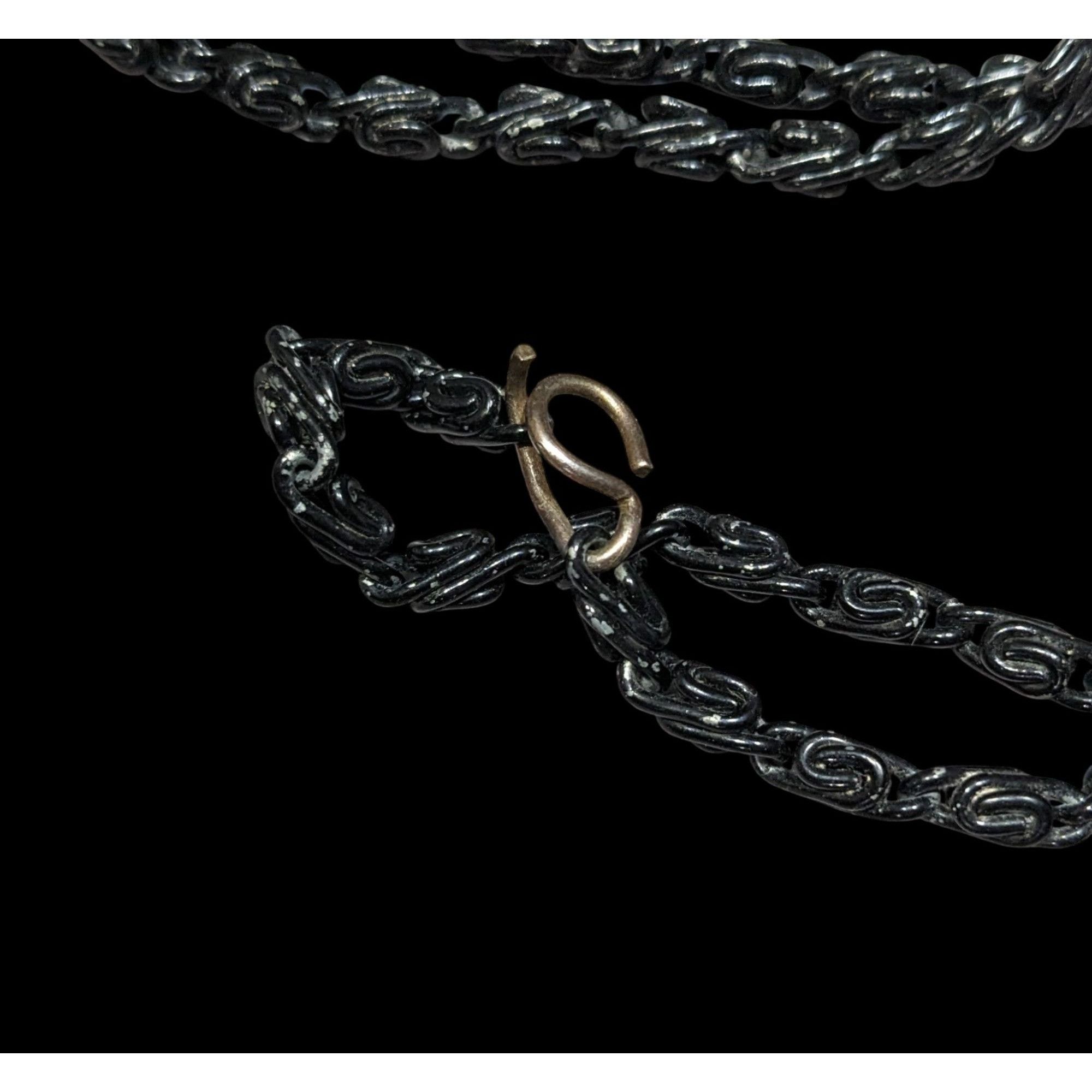Other Black Twisted Link Chain Necklace With S-Hook Clasp Size ONE SIZE - 2 Thumbnail