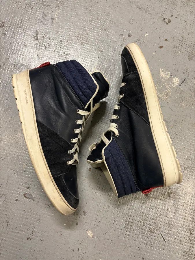 Dior 2000s Dior Homme Navy & Red High Top Sneakers Size US 10 / EU 43 - 7 Thumbnail