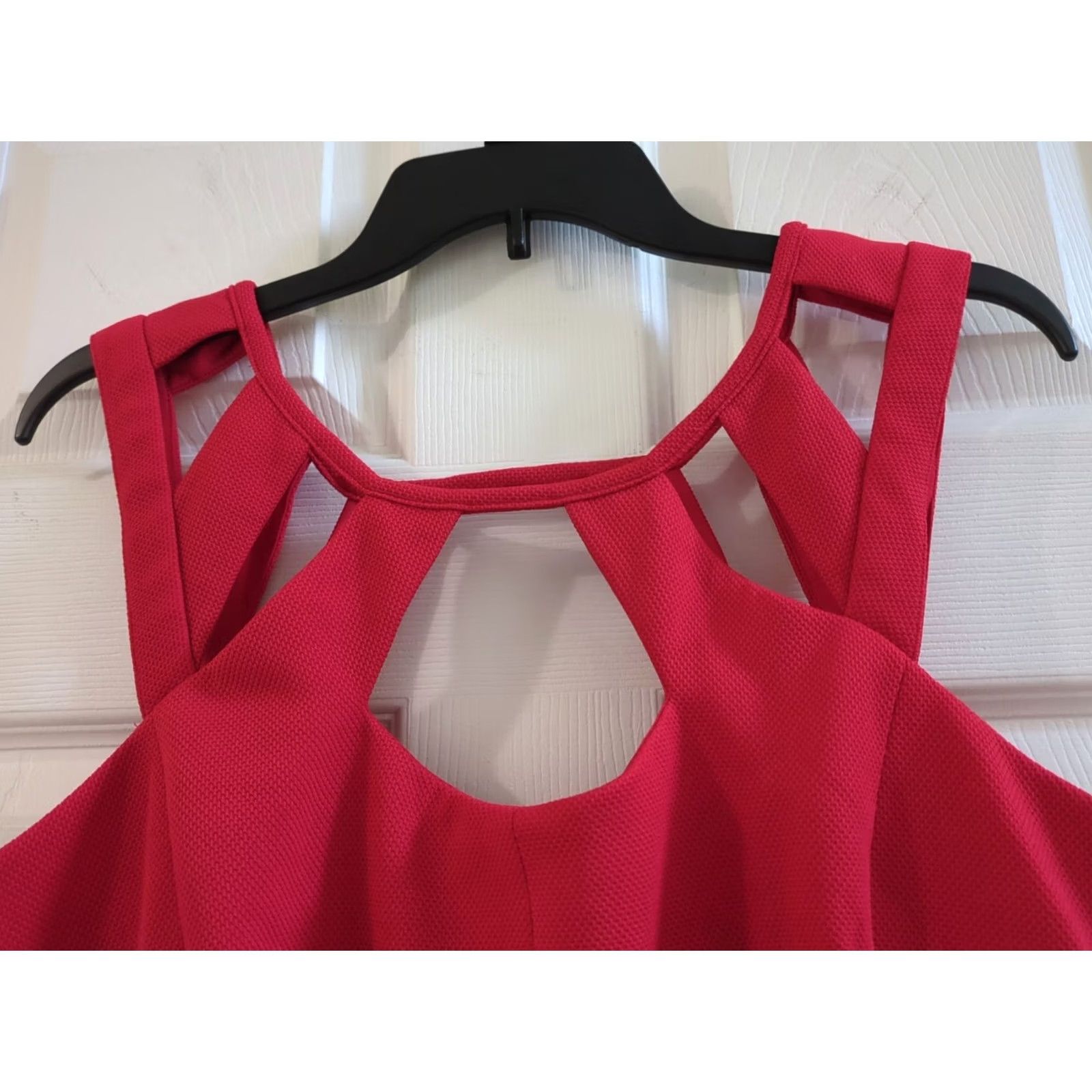 Betsey Johnson Betsey Johnson Red Cutout Pockets Fit & Flare Dress Sleeveless Size 14 Women Size XL / US 12-14 / IT 48-50 - 2 Thumbnail