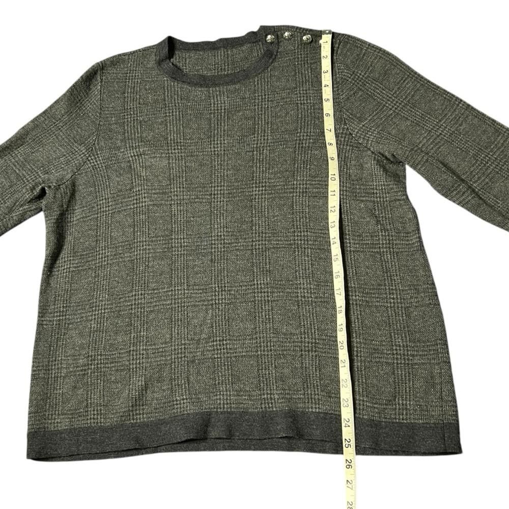 Lauren Ralph Lauren Lauren Ralph Lauren Plaid Size 100% Wool Multi Gray Sweater Size XXL / US 16-18 / IT 52-54 - 9 Thumbnail