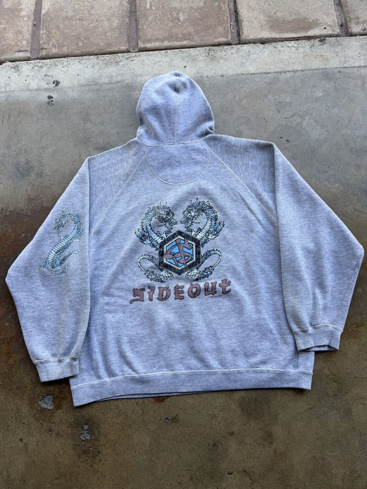Sideout Vintage Sideout Grey Dragon Hoodie Size US M / EU 48-50 / 2 - 3 Thumbnail