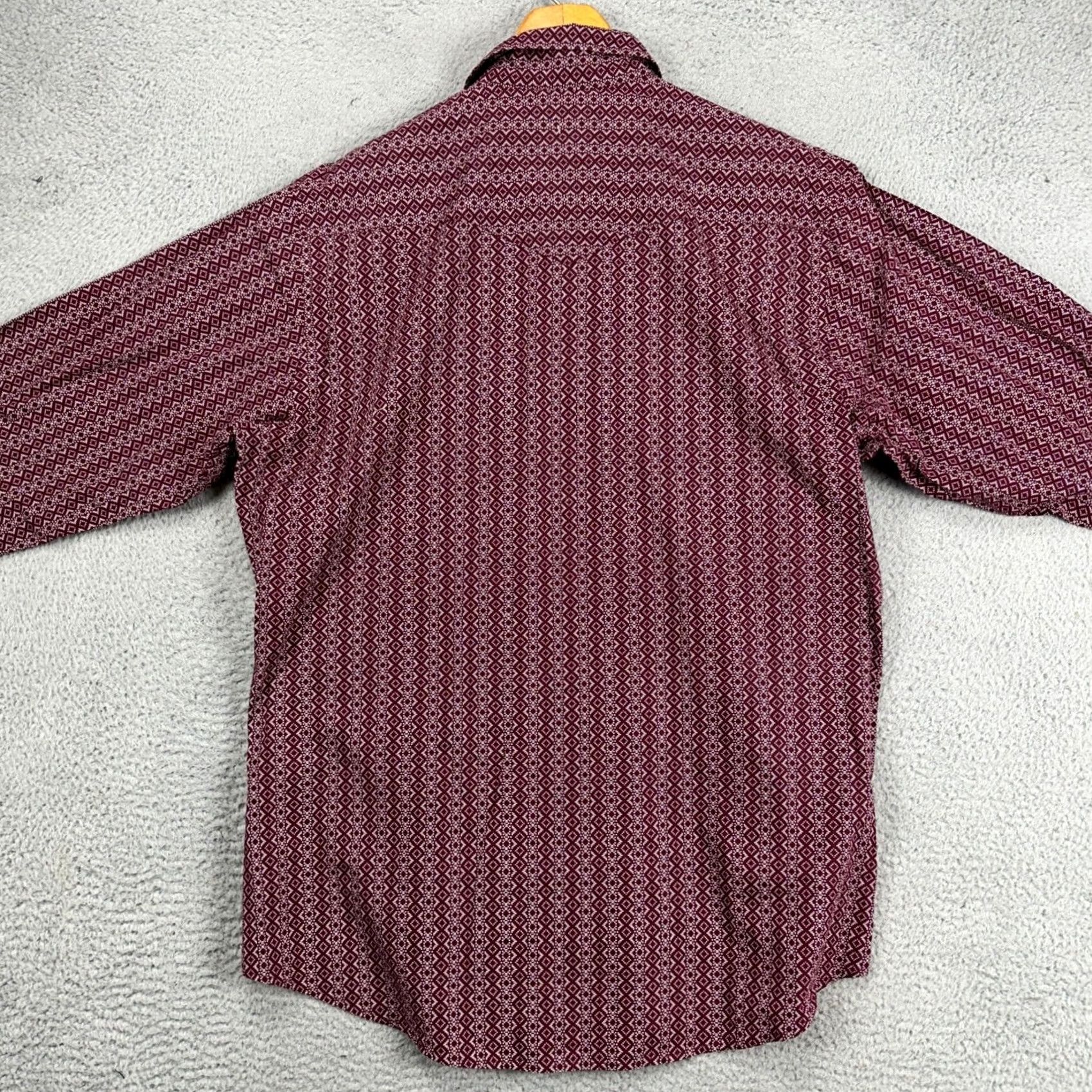 Roper Roper Wear The West Button Up Shirt Men XL Maroon Western Pearl Snap Flap Pocket Size US XL / EU 56 / 4 - 4 Thumbnail