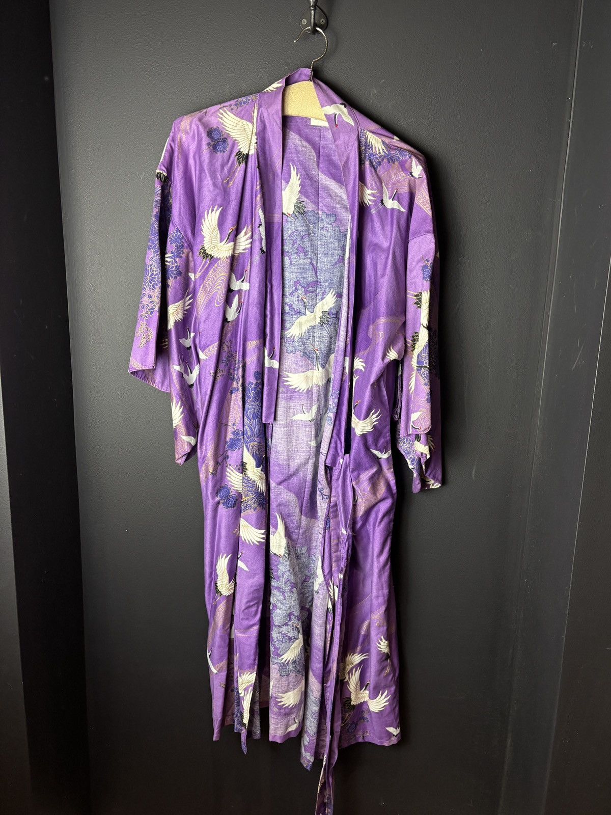 Vintage Japanese Vintage Robe Bath Sleep Kimono Made in Japan 1970s Size L / US 10 / IT 46 - 4 Thumbnail