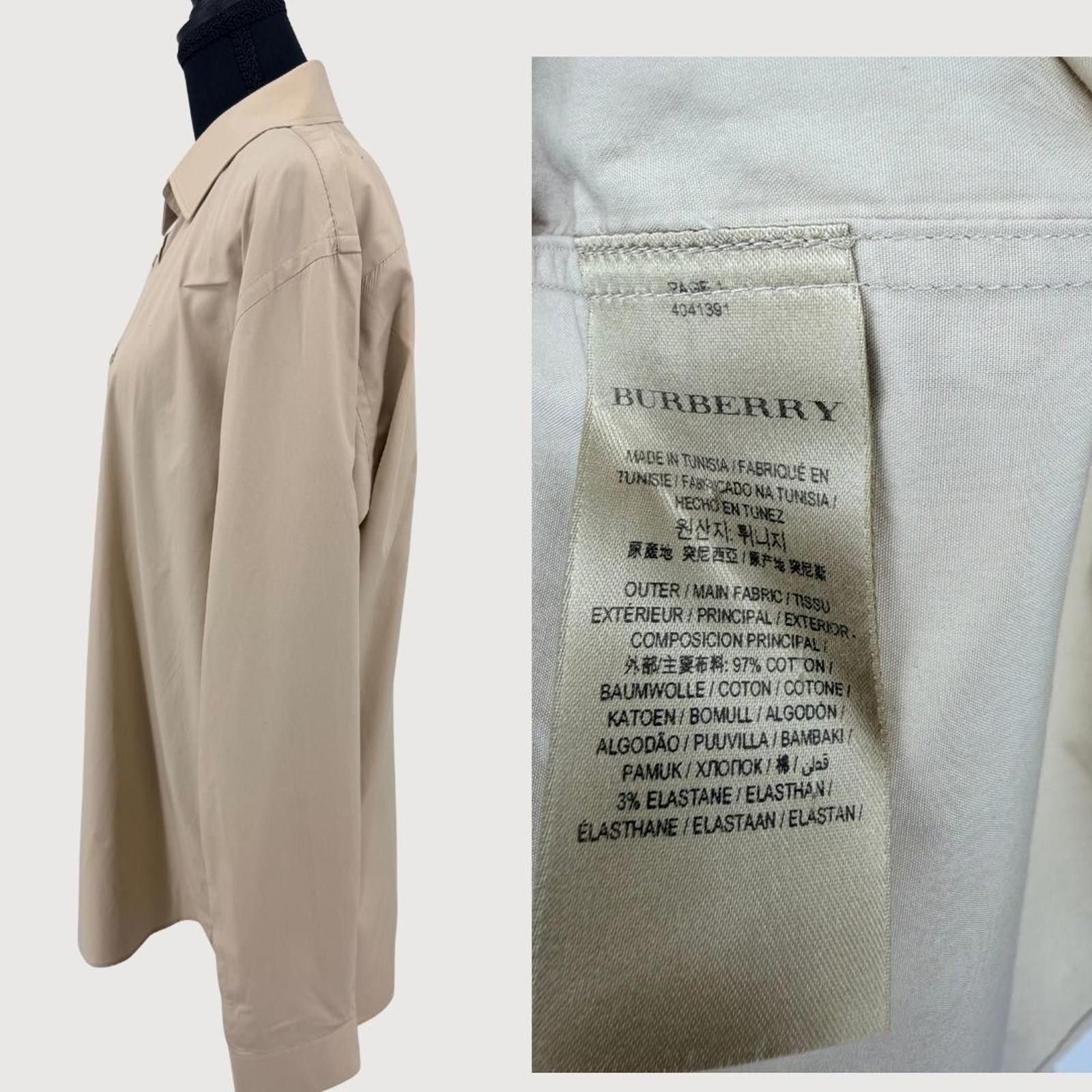 Other Burberry London Beige Cotton Dress Shirt Minimal Logo Size US XL / EU 56 / 4 - 4 Thumbnail