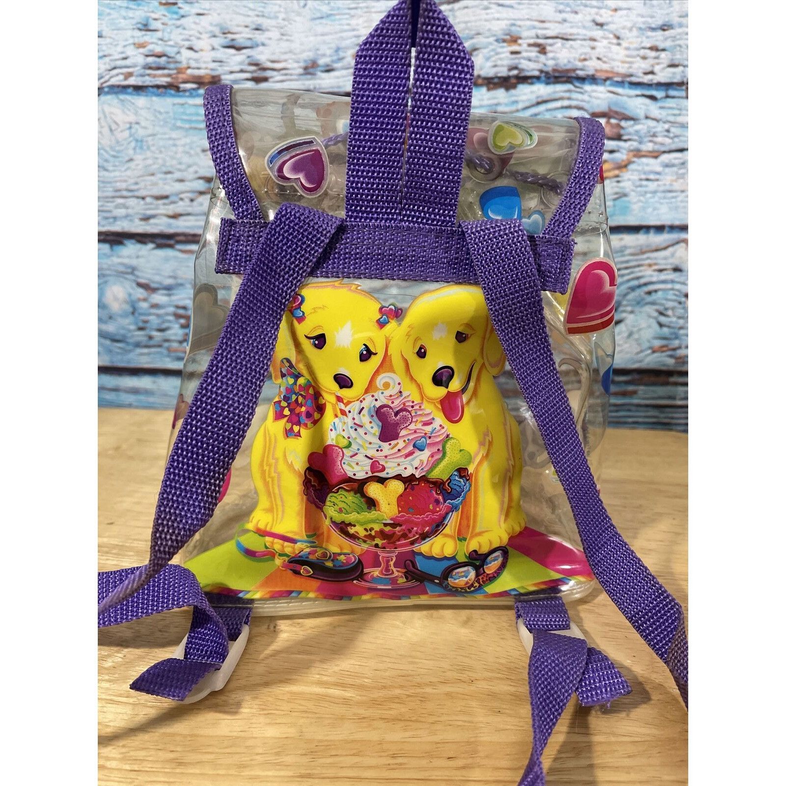 Other LISA FRANK Vintage 1990s Backpack Clear With Spotty Dotty Ca Size ONE SIZE - 6 Thumbnail