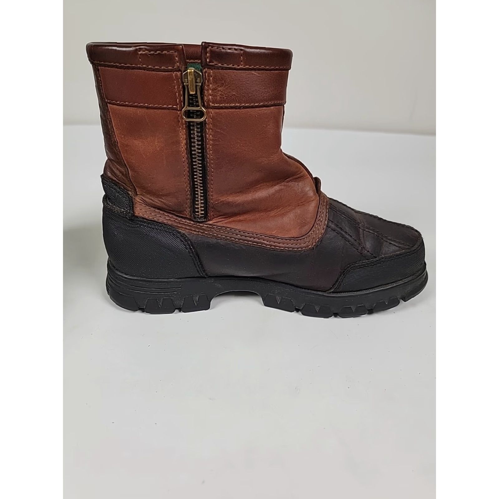 Vintage VINTAGE POLO Sport Ralph Lauren Ranger Duck Boots Women 7.5B Brown Leather Zip Ankle Boots West Size US 8 / IT 38 - 6 Thumbnail
