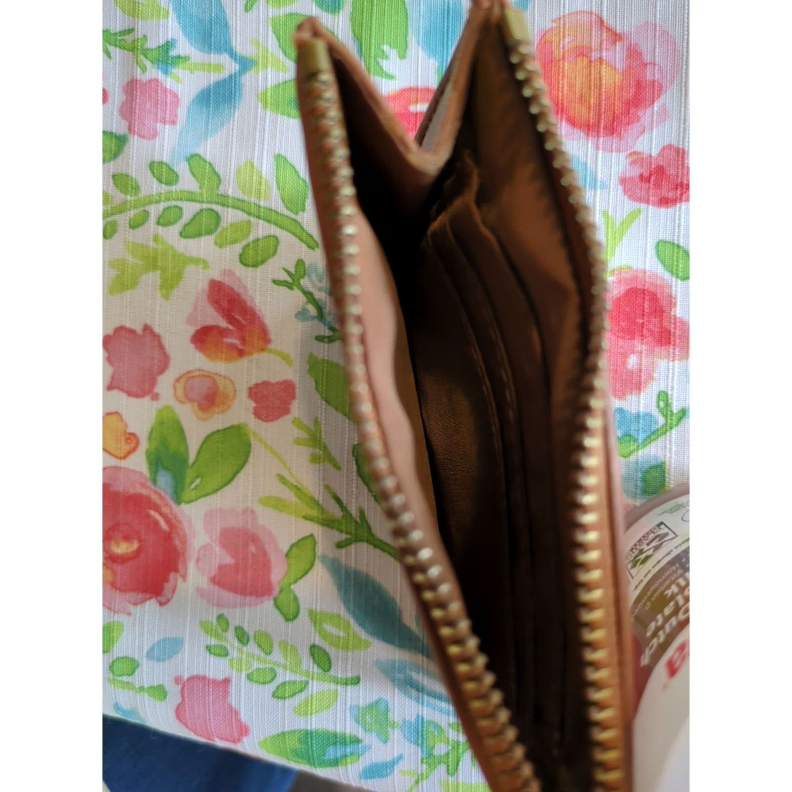 Vintage Fawn Design Tan Leather Wallet Clip On Women’s Accessories Wristlet Clip On Leather Tan Women’s Wallet Size ONE SIZE - 4 Thumbnail