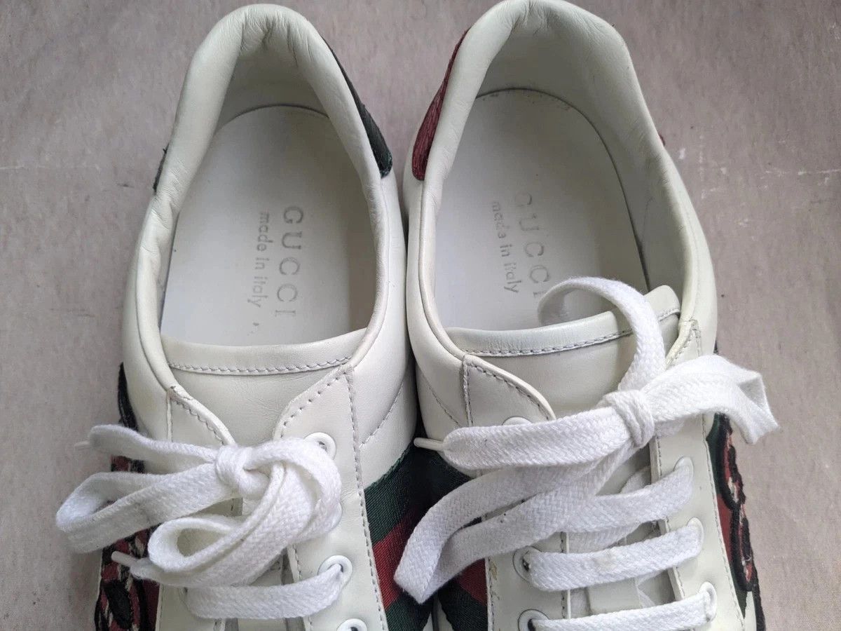 Gucci Gucci Ace Snake White 9 Leather Low Tops Size US 9 / EU 42 - 2 Thumbnail