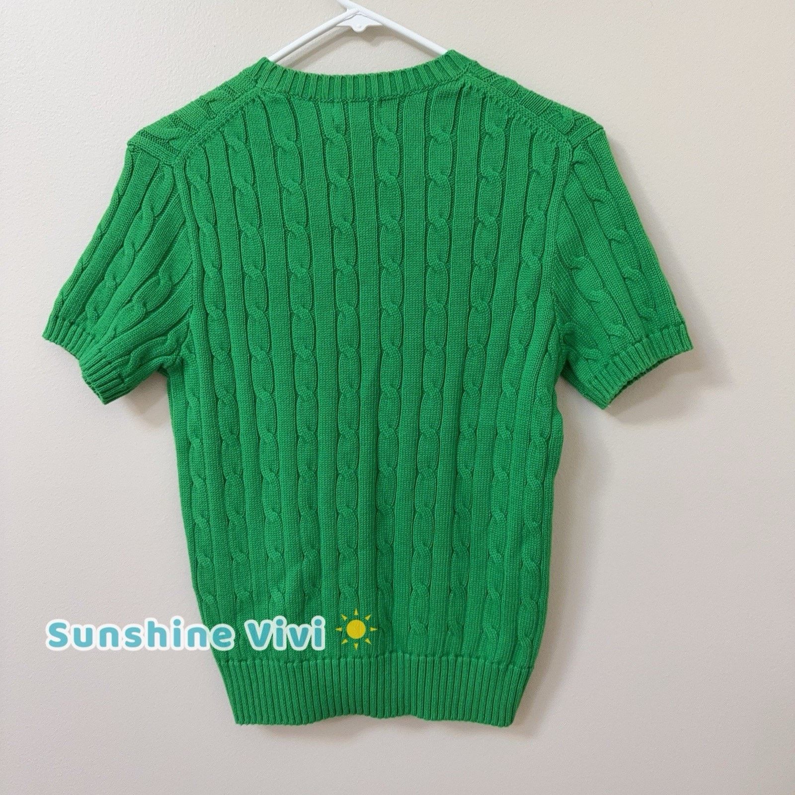 Polo Ralph Lauren NWT Polo Ralph Lauren Woman Cotton Sweater Green medium Size M / US 6-8 / IT 42-44 - 4 Thumbnail