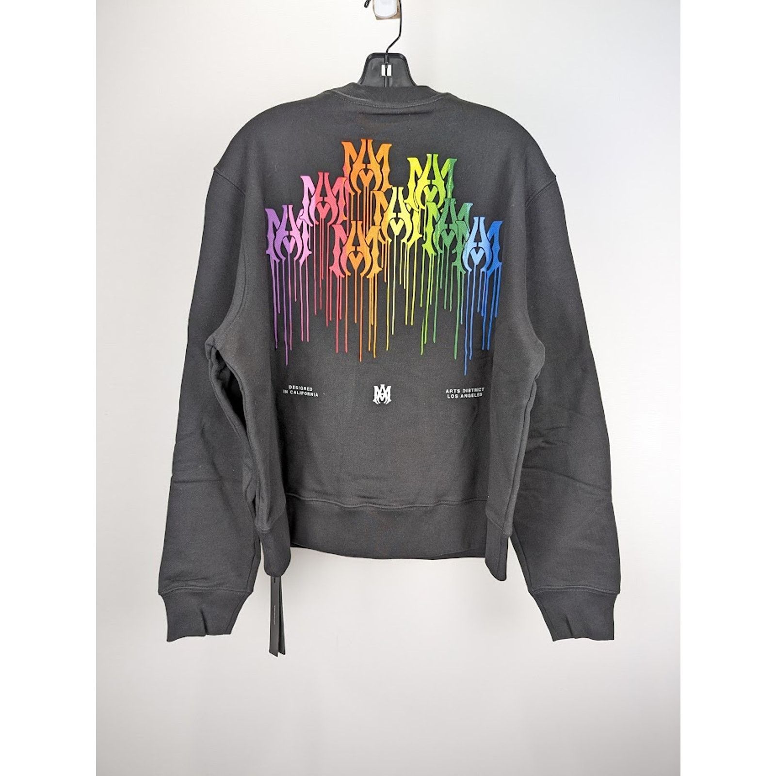 Amiri o1rshd1 MA Drip Collage Crewneck Sweater in Black Size US XXL / EU 58 / 5 - 1 Thumbnail