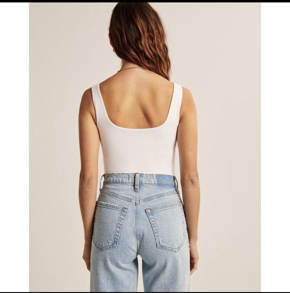 Abercrombie & Fitch Abercrombie and Fitch White Cotton Fabric Tank Bodysuit M Size M / US 6-8 / IT 42-44 - 5 Thumbnail