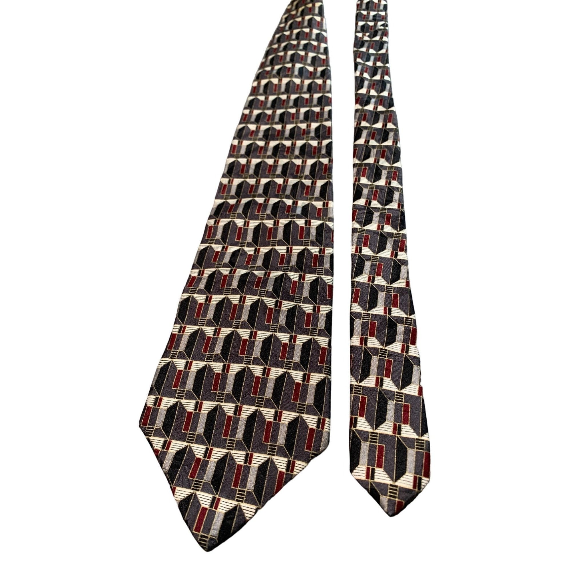 Other Gianfranco Ruffini Italy Silk Tie Geometric Pattern Mens Ne Size ONE SIZE - 1 Thumbnail