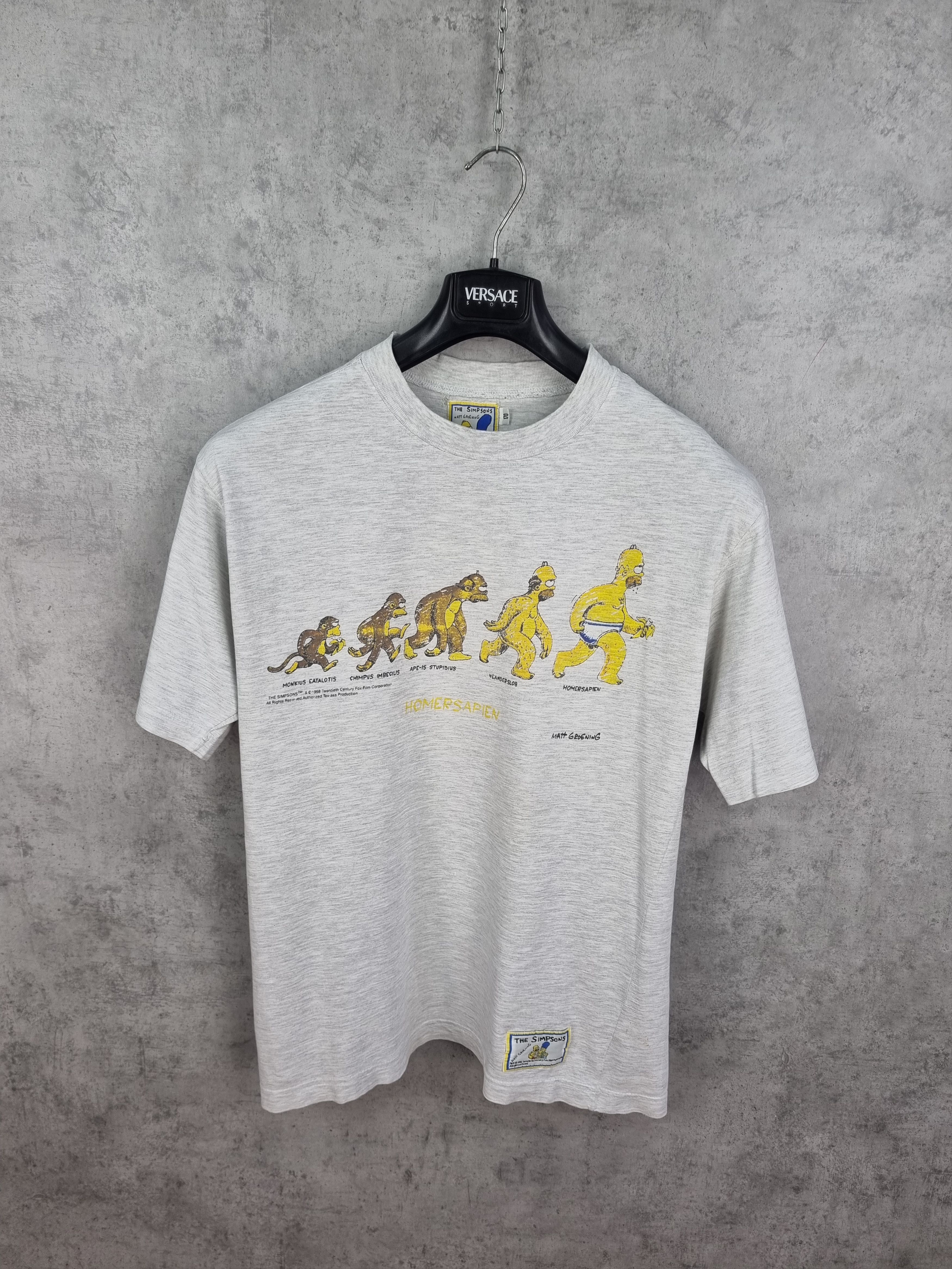 Cartoon Network × Nickelodeon × Vintage 98s The Simpsons Homer Sapiens Single Stitch Rare Print Size US L / EU 52-54 / 3 - 1 Thumbnail