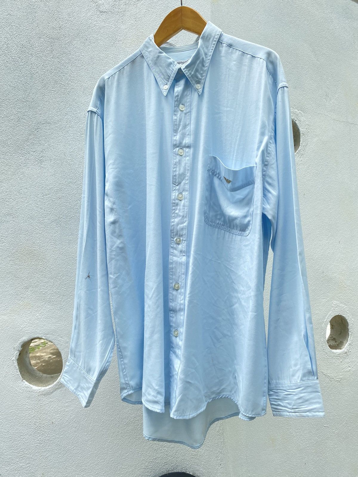 Emporio Armani Emporio Armani Light Blue Long-Sleeve Shirt Size US XS / EU 42 / 0 - 1 Thumbnail