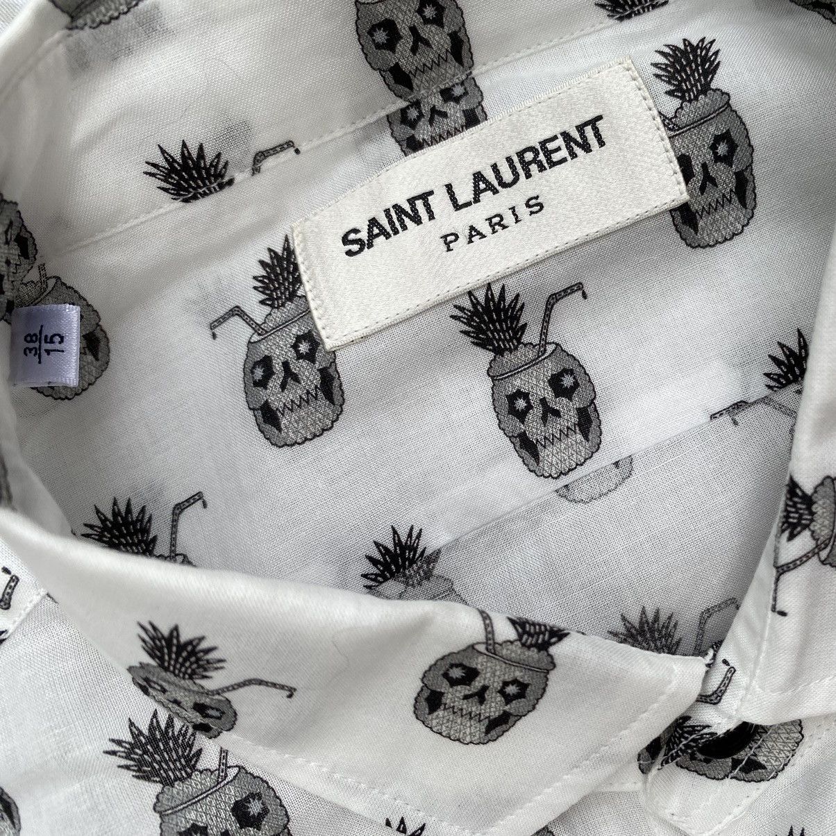 Hedi Slimane × Saint Laurent Paris 2013 Pineapple Skull Shirt Size US S / EU 44-46 / 1 - 6 Thumbnail