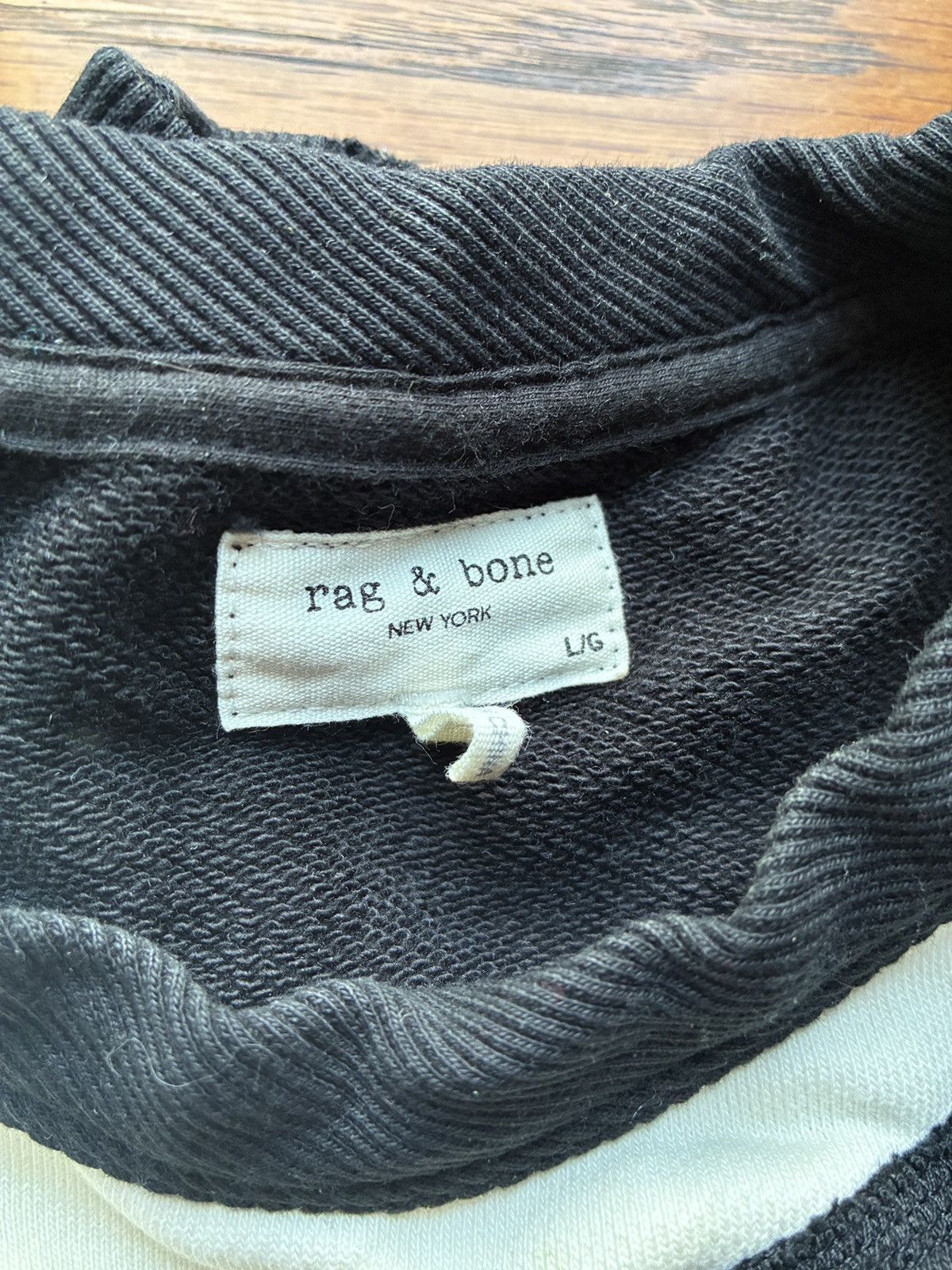 Rag & Bone Patchwork black-and-white logo sweatshirt Size US XL / EU 56 / 4 - 4 Thumbnail