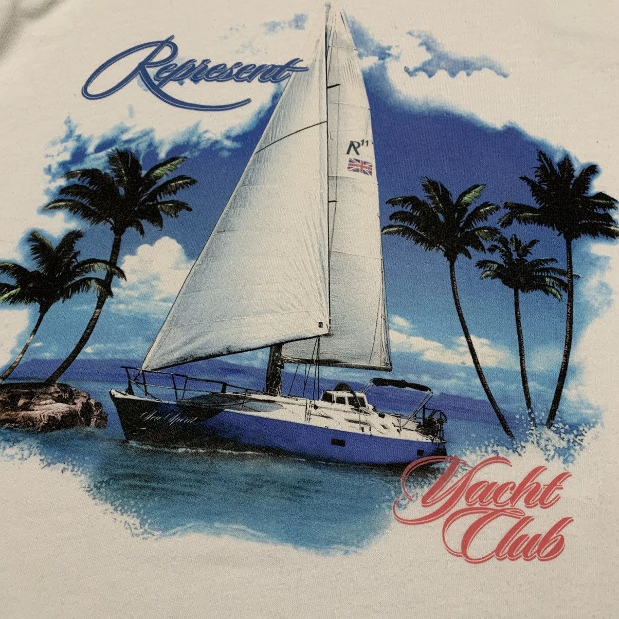 Represent Clo. Represent Large Yacht Club Flat White Tee Size US L / EU 52-54 / 3 - 3 Thumbnail