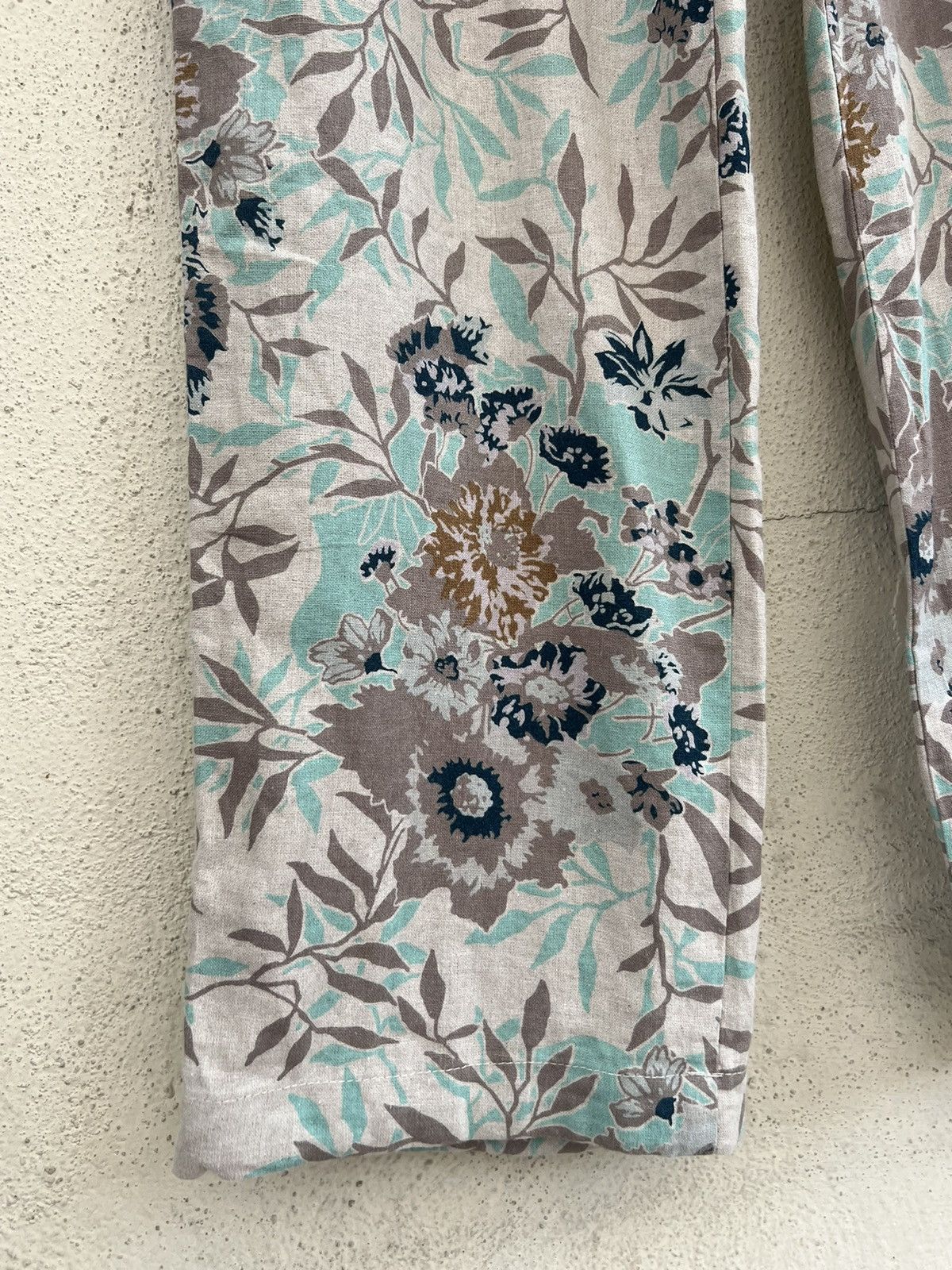 ABAHOUSE Vintage Abahouse Japan 100% Linen Floral Trouser Pant Size US 31 - 10 Thumbnail