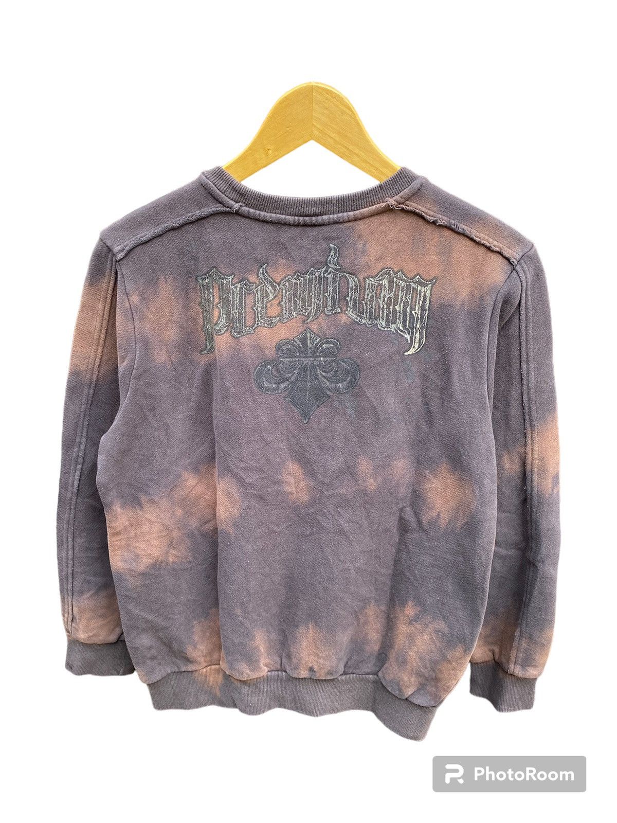 14th Addiction × If Six Was Nine × Le Grande Bleu (L.G.B.) Sun Faded Tribal Trompe l’oeil Grunge Punk Sweatshirt Size US M / EU 48-50 / 2 - 2 Thumbnail