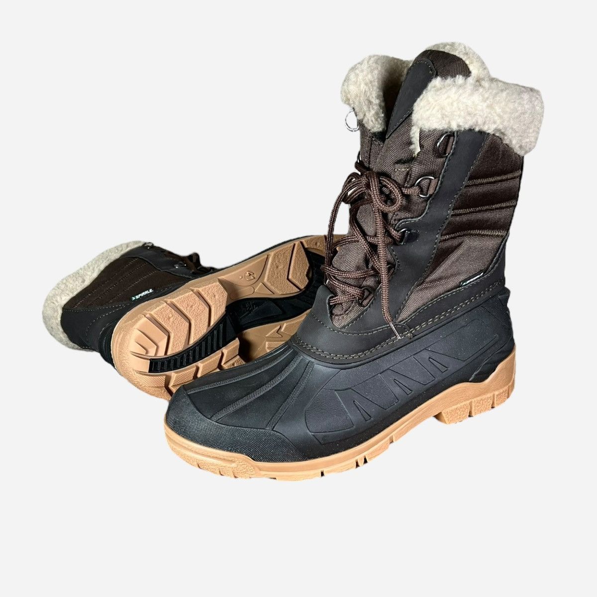 Other Spirale Brown Vegan Women’s Snow Lace Up Boots sz 10.5-11 Size US 11 / IT 41 - 1 Thumbnail