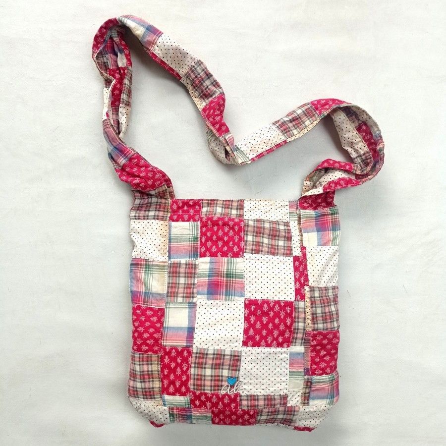 Agnes B patchwork quilted shoulder bag crossbody
